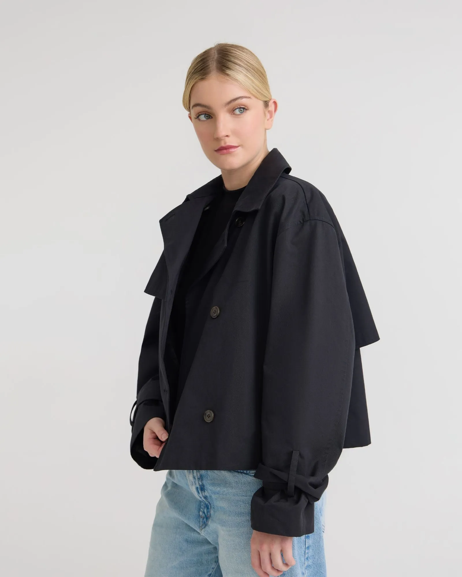 Griffin Crop Trench Jacket sold by Oxford Shop product image thumbnail 2
