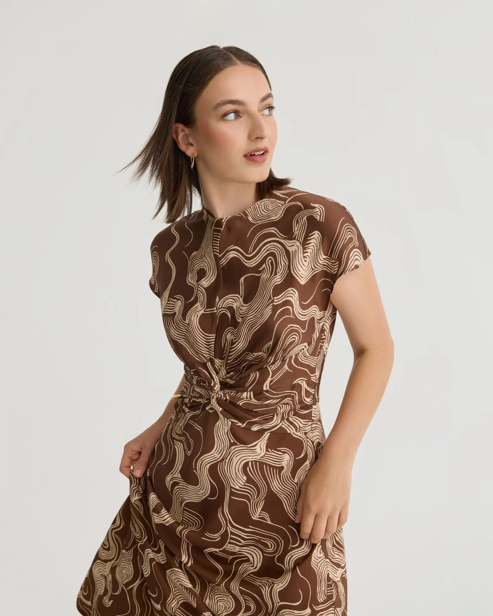 Charlotte Printed Twill Dress sold by Oxford Shop product image thumbnail 4