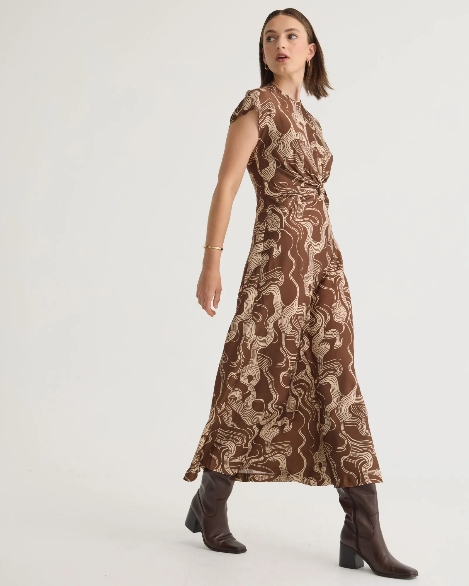 Charlotte Printed Twill Dress sold by Oxford Shop