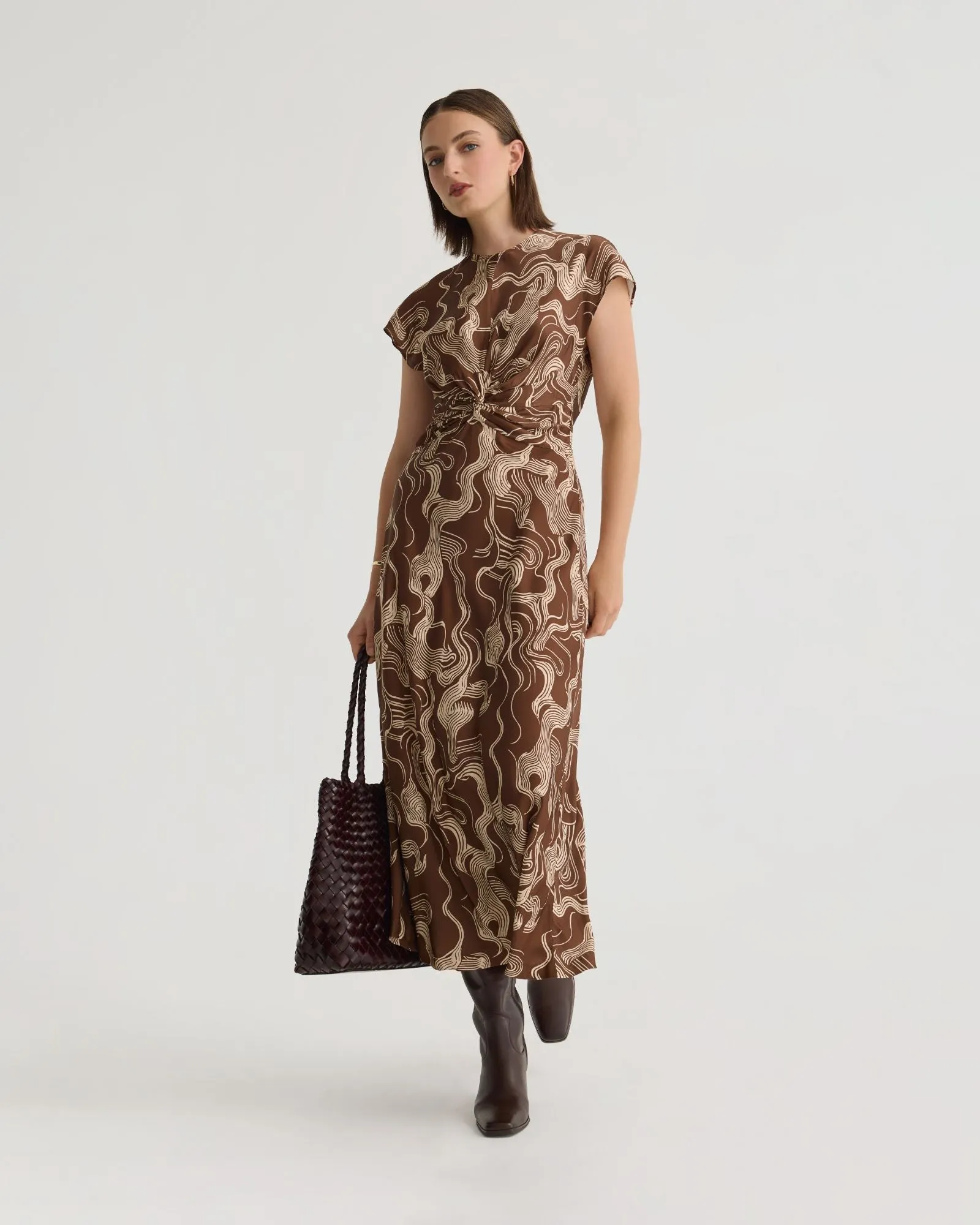 Charlotte Printed Twill Dress sold by Oxford Shop product image thumbnail 2