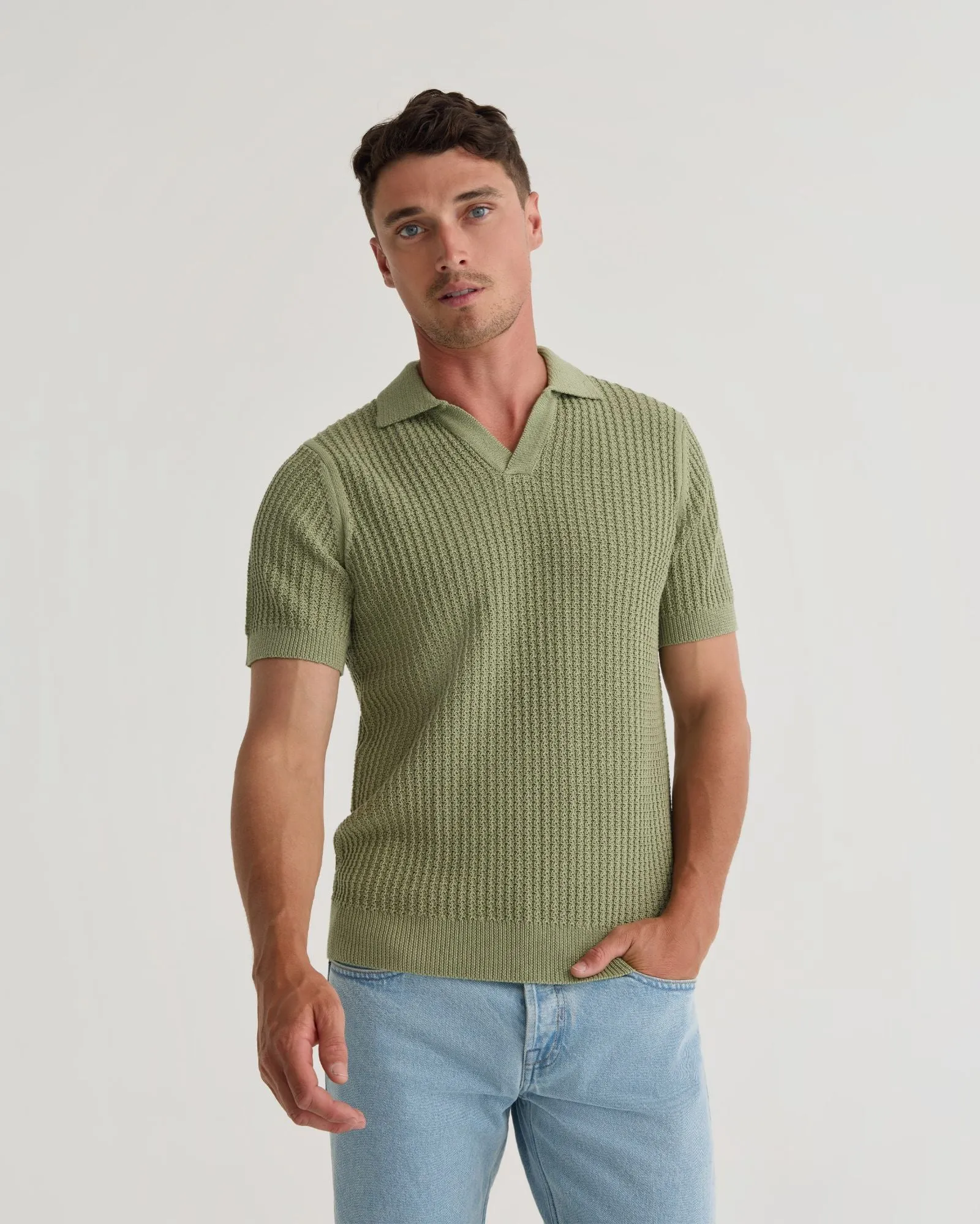 Pierce Knitted Polo sold by Oxford Shop product image thumbnail 2