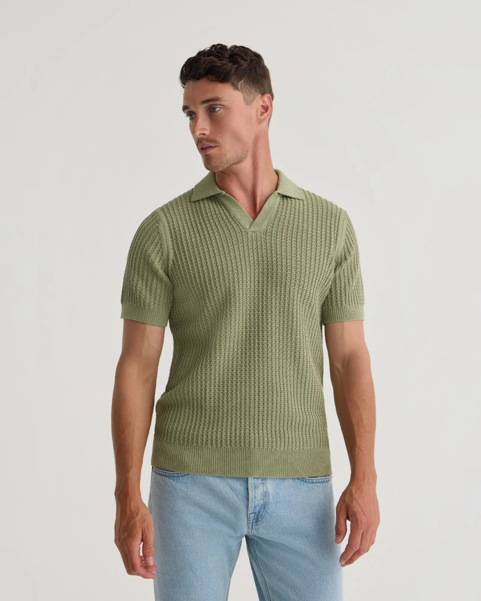 Pierce Knitted Polo sold by Oxford Shop product image thumbnail 5