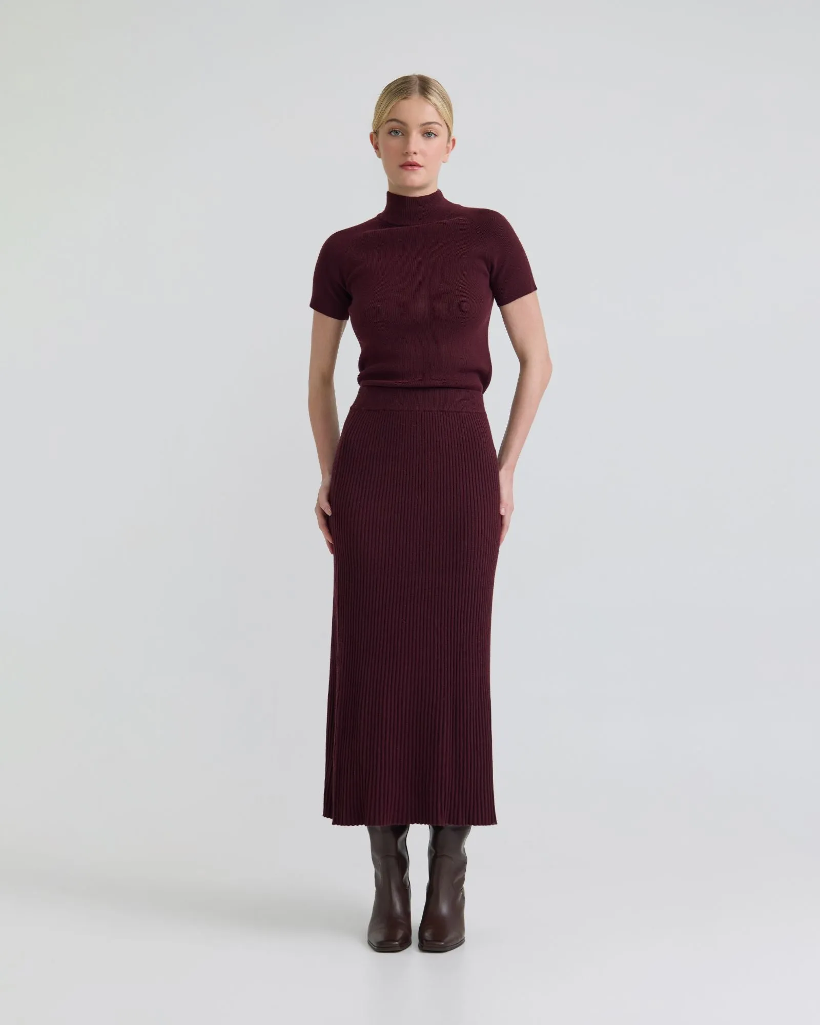Belle Rib Knitted Skirt sold by Oxford Shop product image thumbnail 5