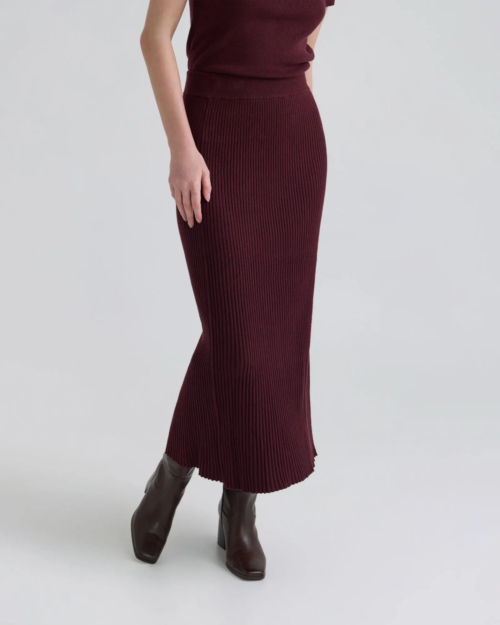 Belle Rib Knitted Skirt sold by Oxford Shop product image thumbnail 4