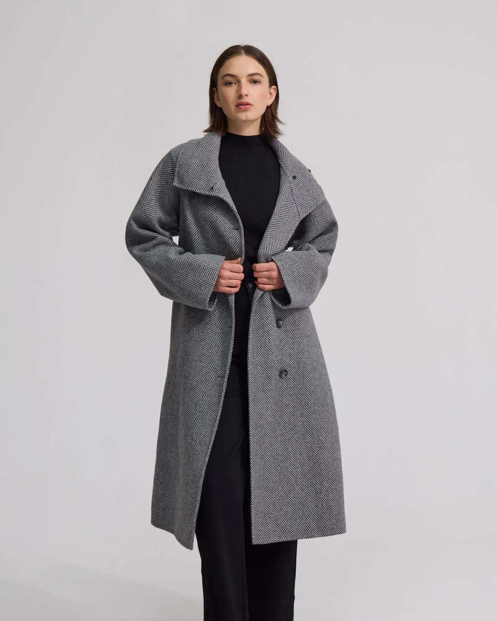 Edi Herringbone Coat sold by Oxford Shop product image thumbnail 4