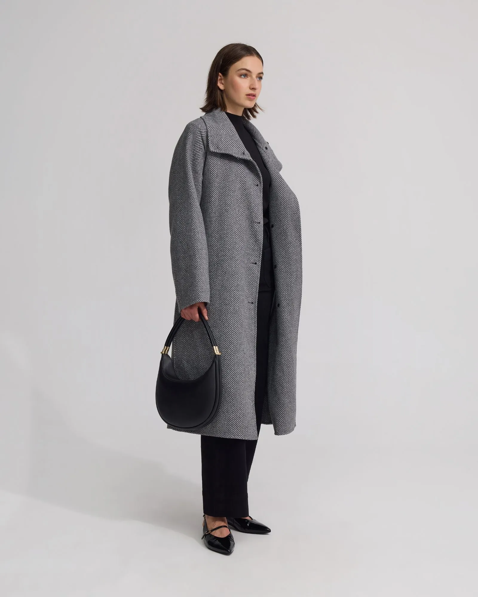 Edi Herringbone Coat sold by Oxford Shop product image thumbnail 2