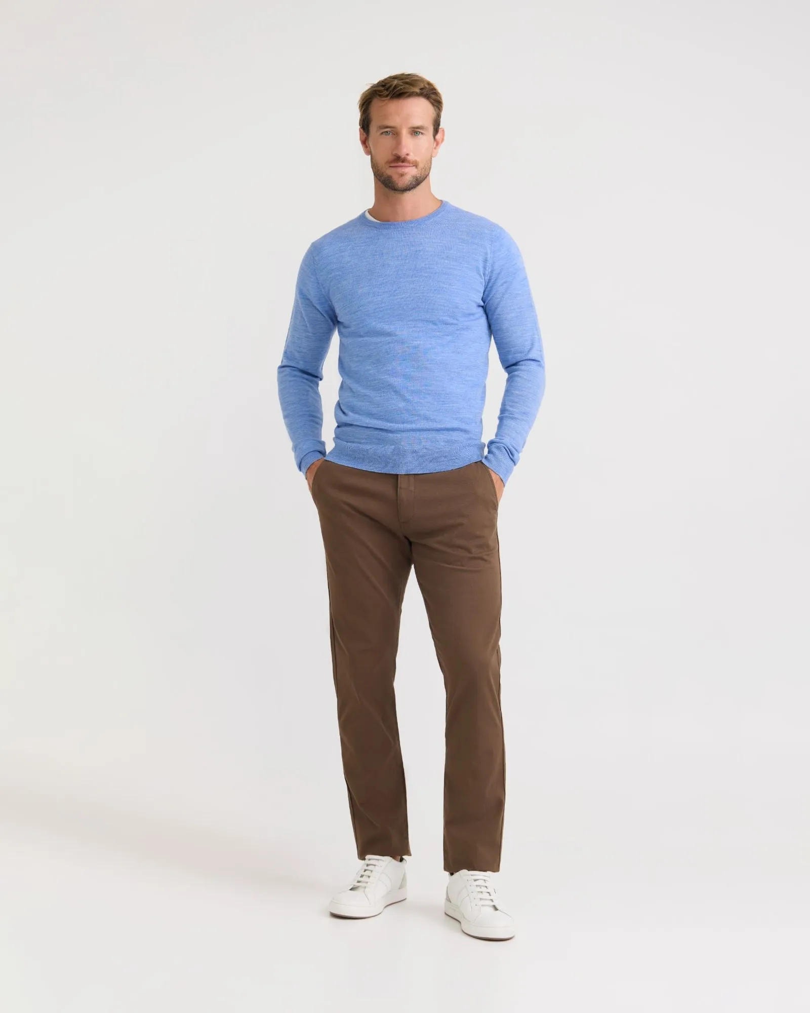 Crew Neck Pure Wool Pullover sold by Oxford Shop
