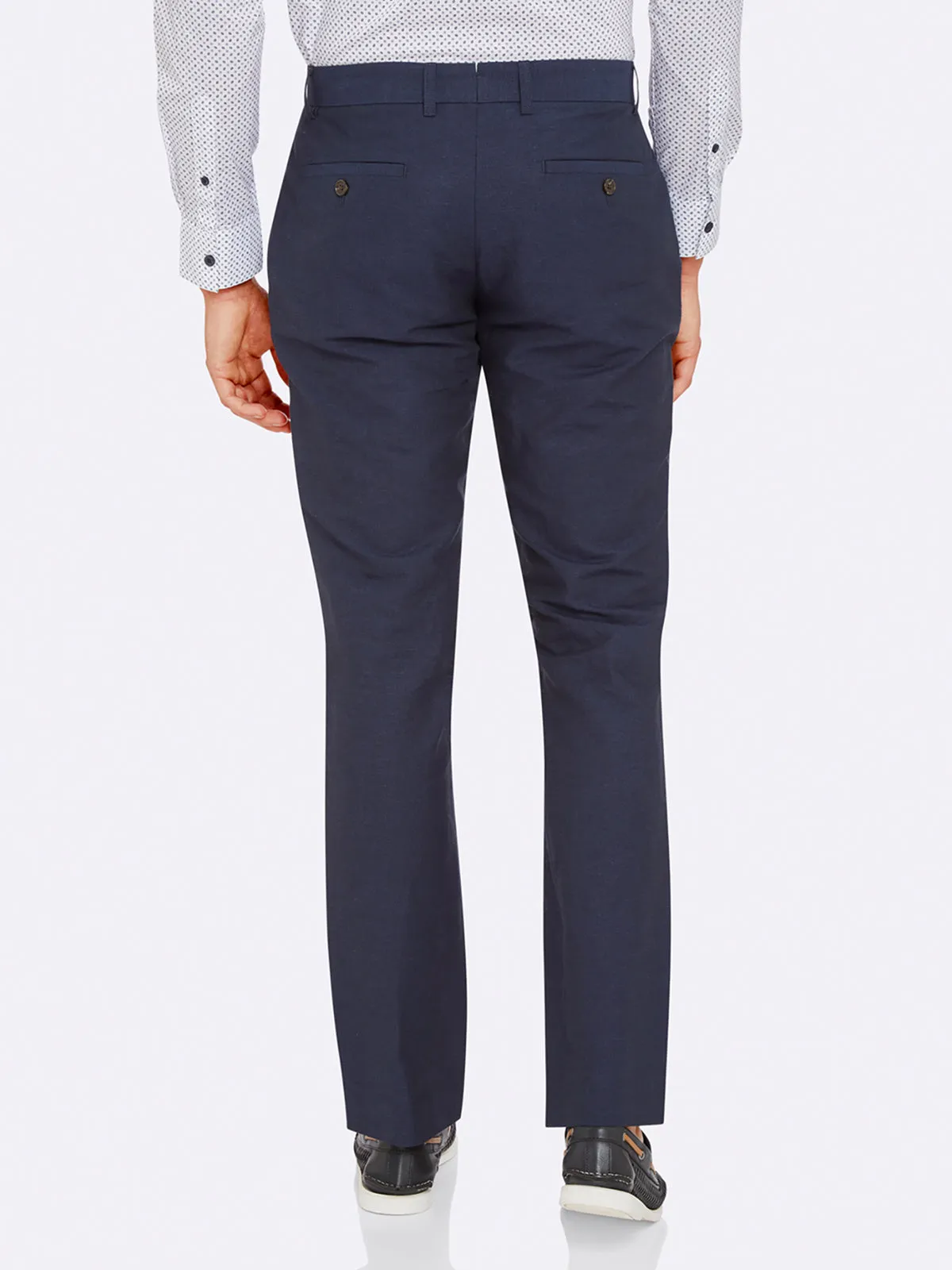 Slim Leg Cotton Linen Trousers sold by Oxford Shop product image thumbnail 4