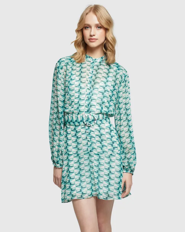 Birkeland Geo Print Dress sold by Oxford Shop