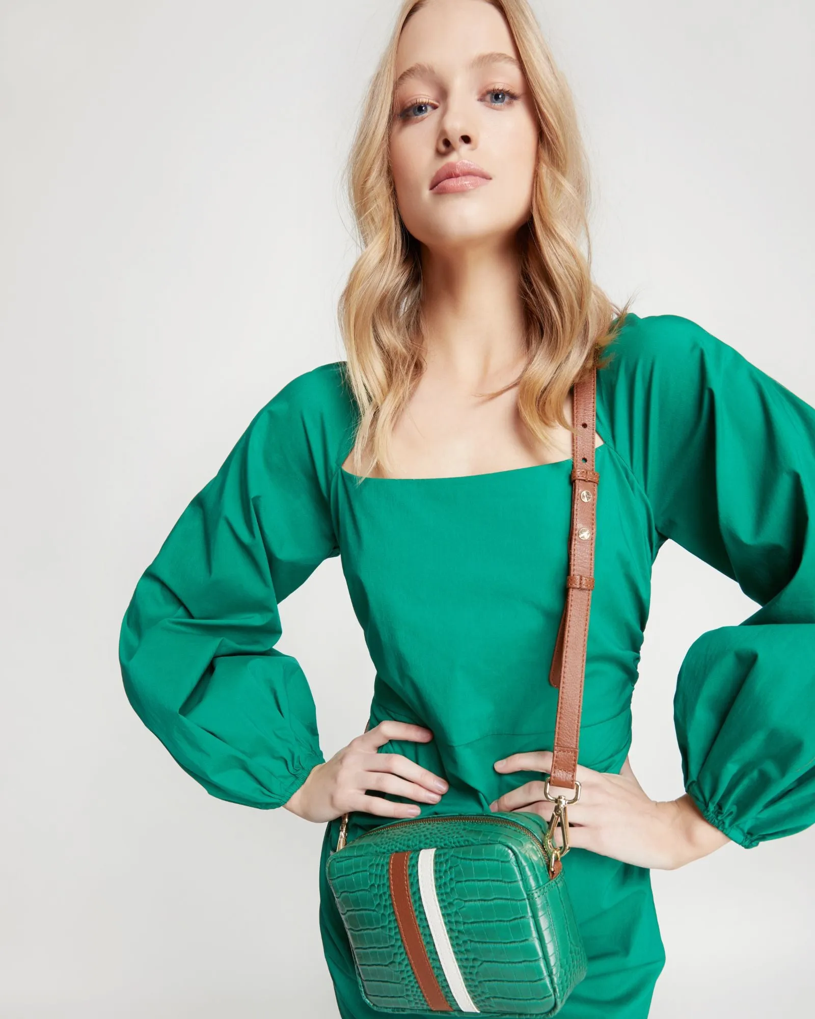 Magenta Stretch Cotton Dress sold by Oxford Shop product image thumbnail 2