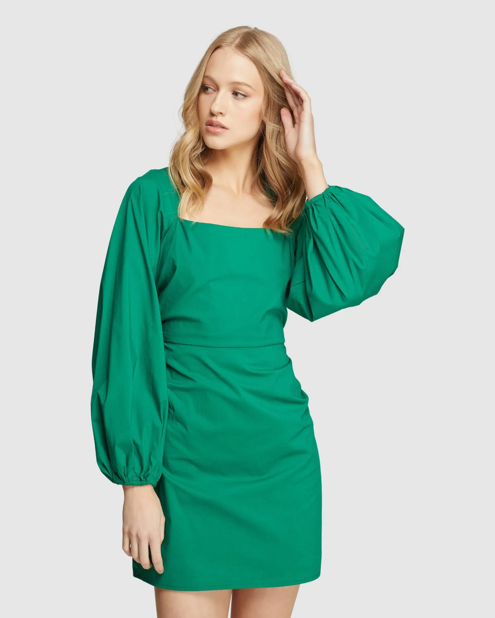 Magenta Stretch Cotton Dress sold by Oxford Shop product image thumbnail 4