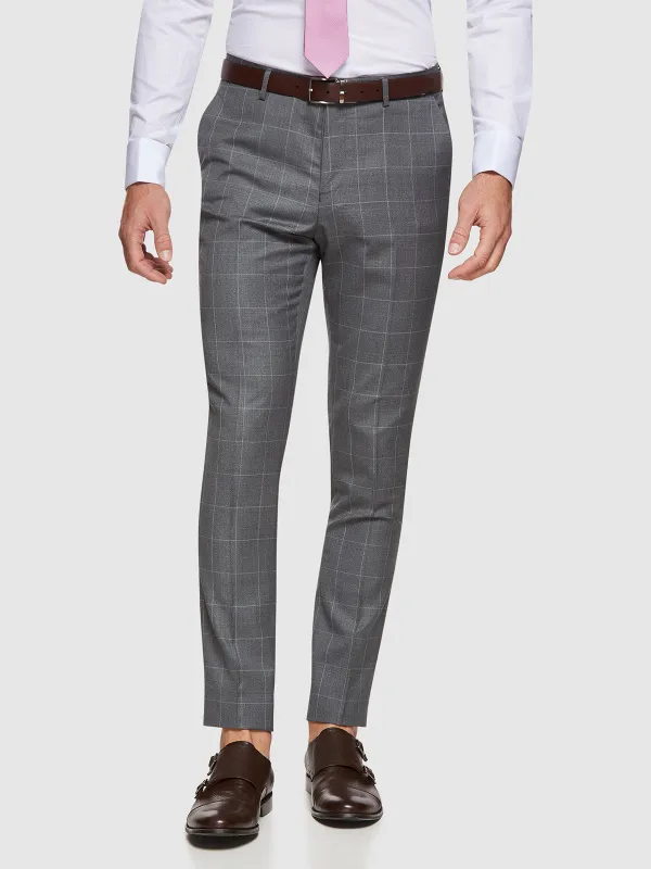 Byron Wool Stretch Check Trousers sold by Oxford Shop