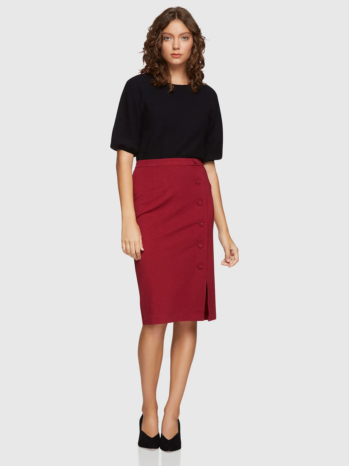 Rigby Ponti Button Skirt sold by Oxford Shop product image thumbnail 5