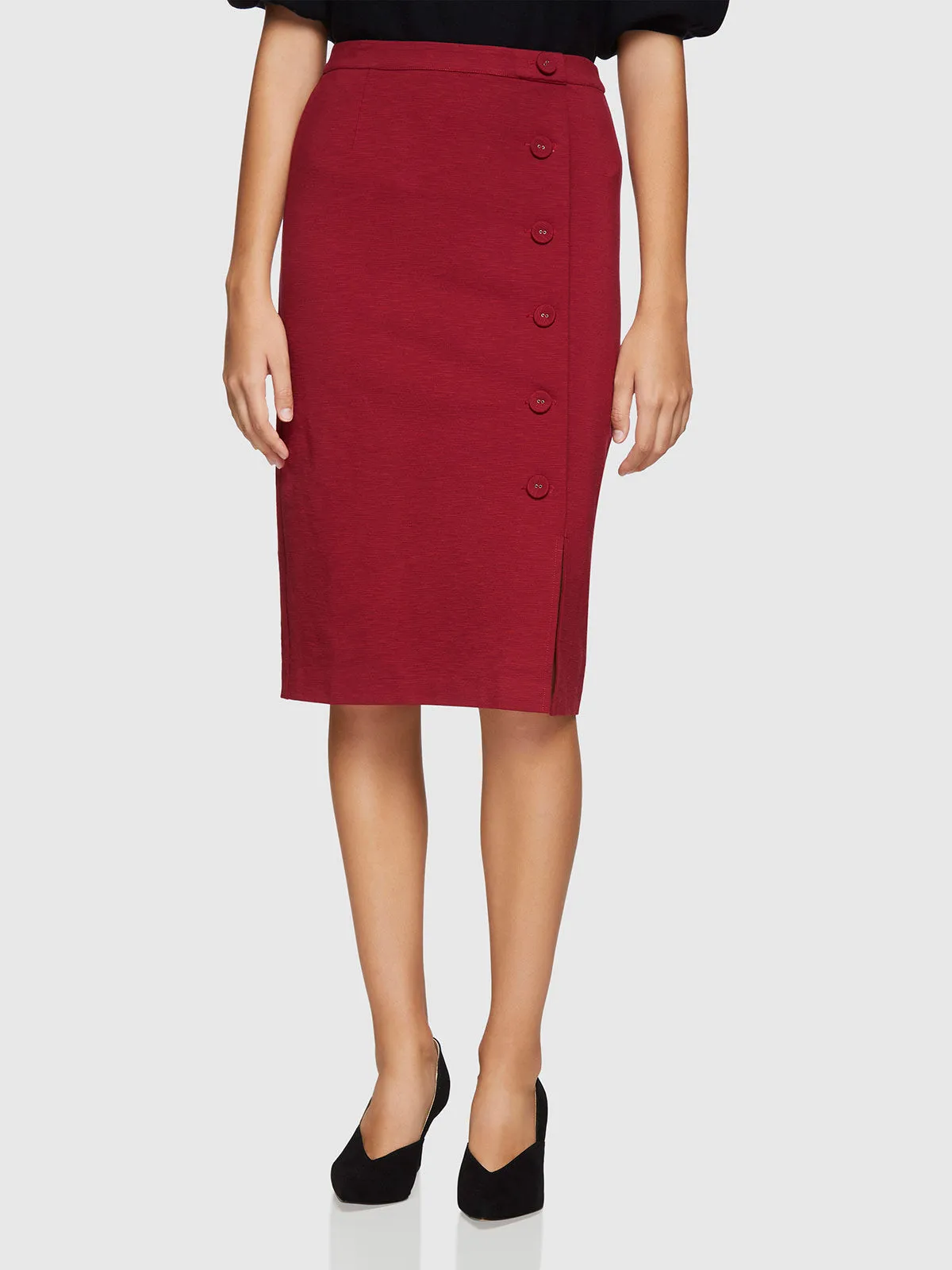 Rigby Ponti Button Skirt sold by Oxford Shop