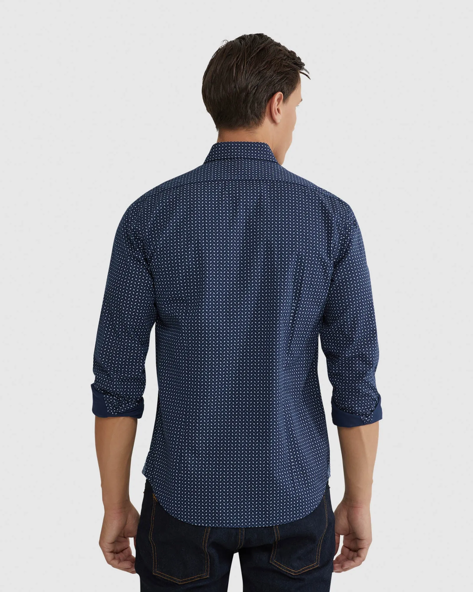 Kenton Printed Cotton Shirt sold by Oxford Shop product image thumbnail 3