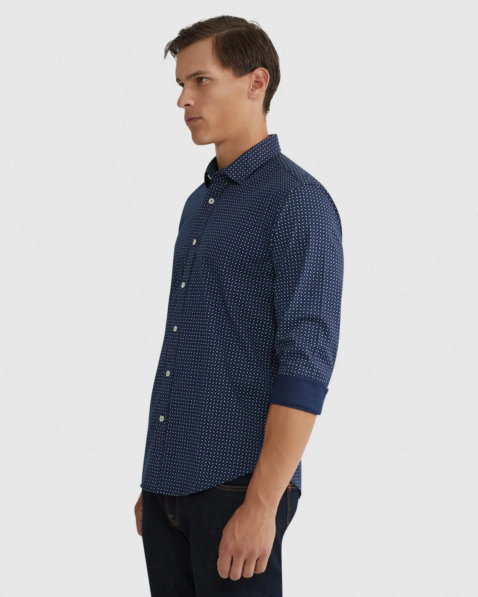 Kenton Printed Cotton Shirt sold by Oxford Shop product image thumbnail 2