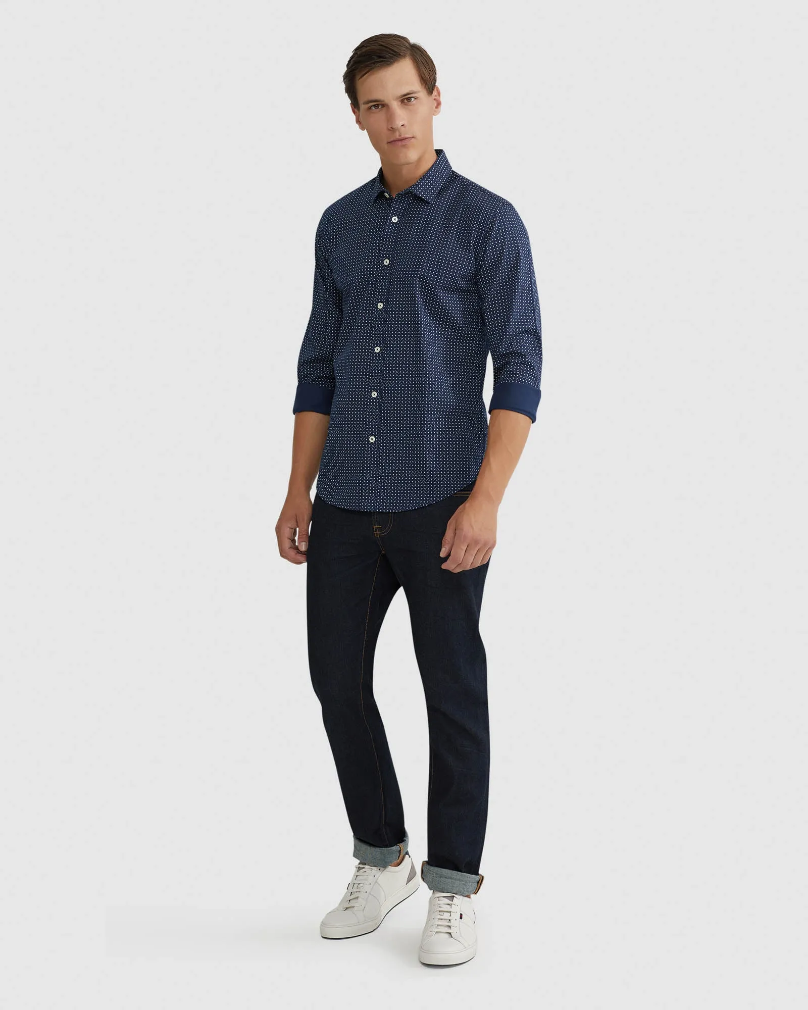 Kenton Printed Cotton Shirt sold by Oxford Shop product image thumbnail 5
