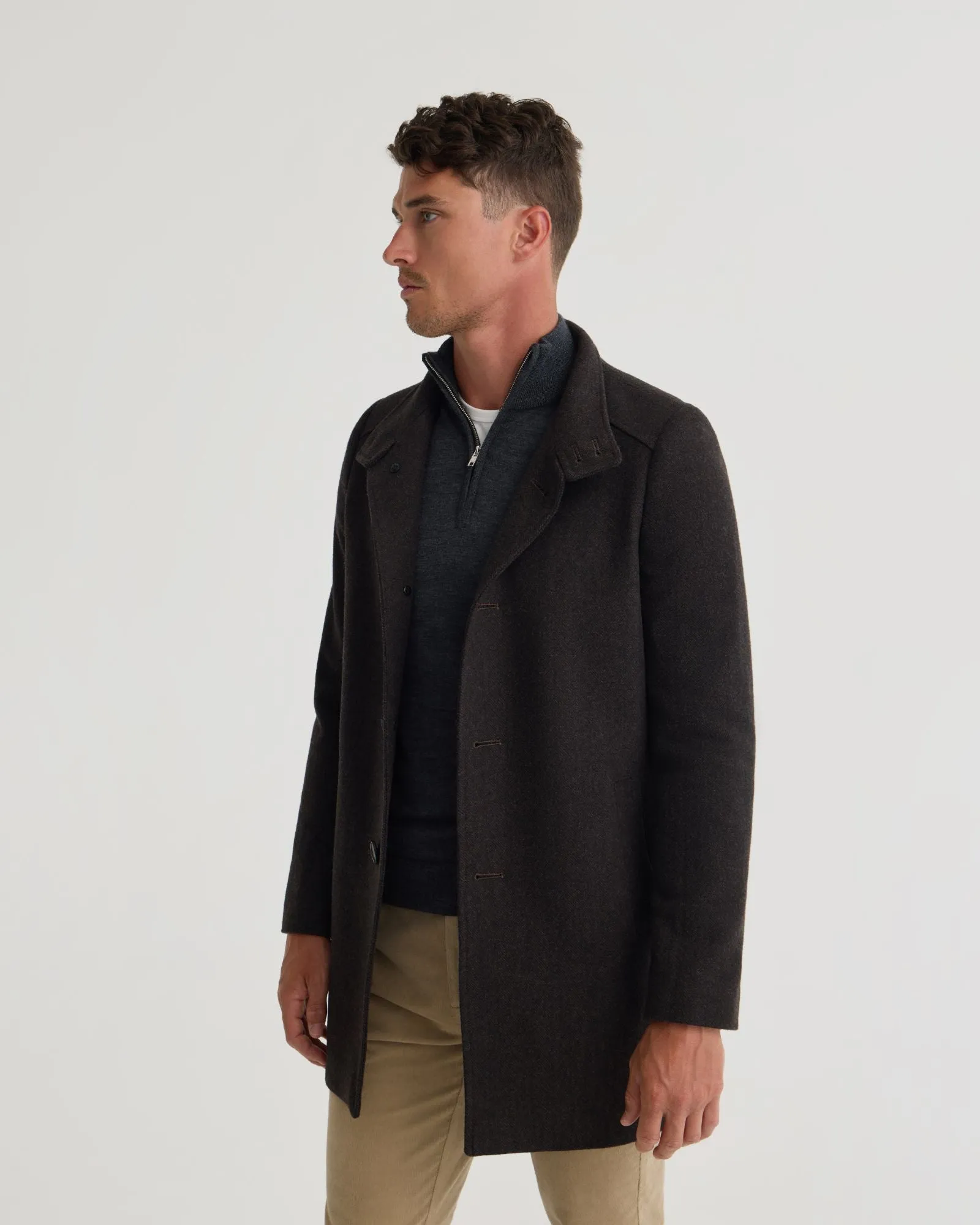 Dunbar Herringbone Wool Coat sold by Oxford Shop product image thumbnail 2