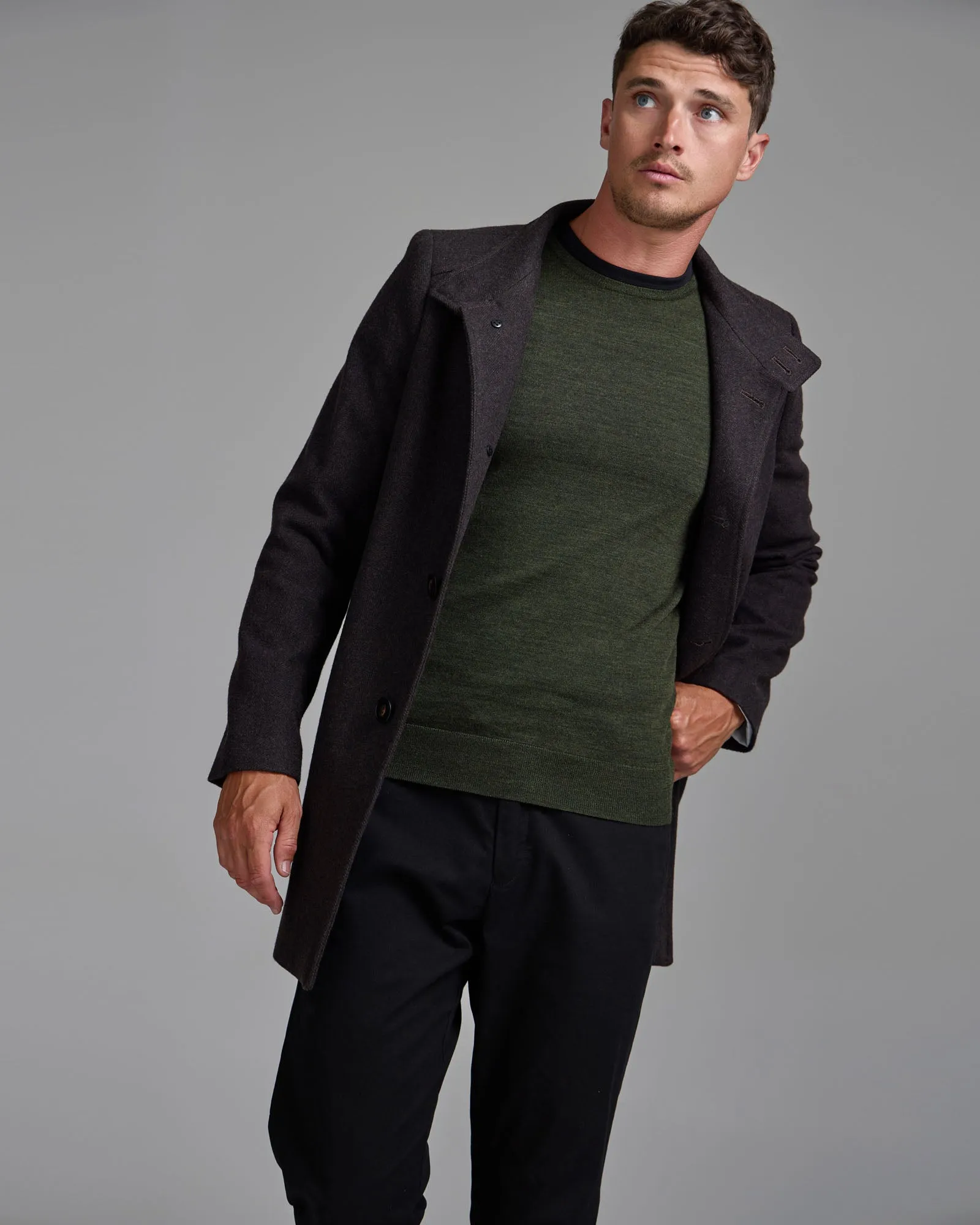 Dunbar Herringbone Wool Coat sold by Oxford Shop