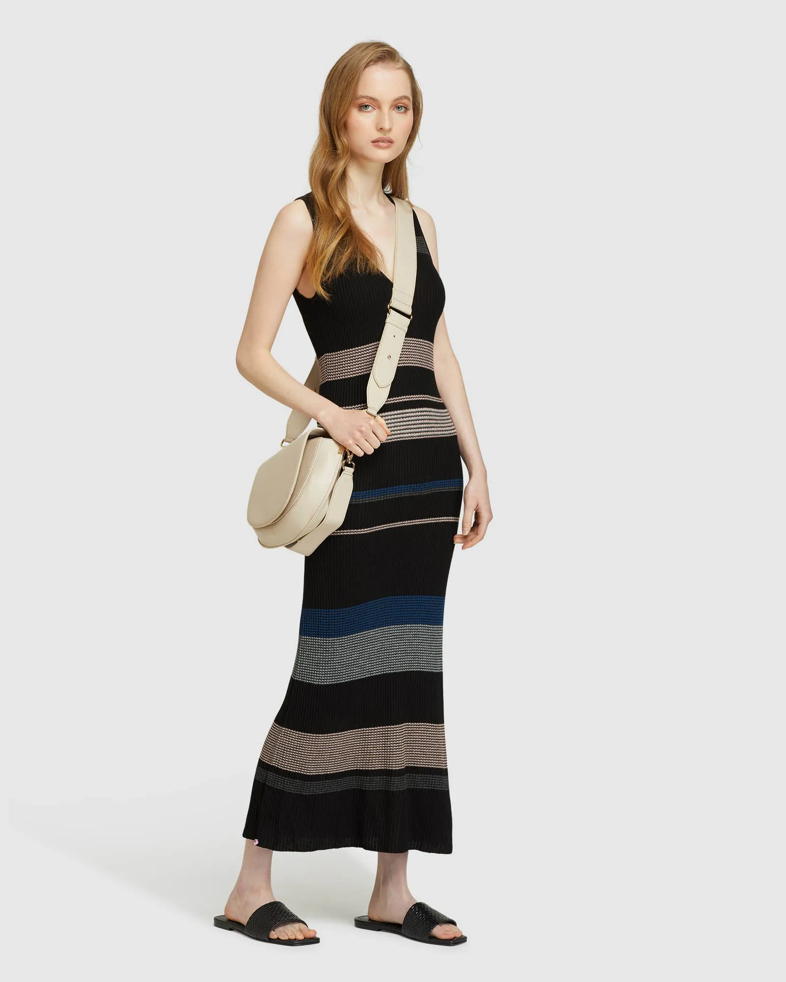 Nadia Multi Colour Stripe Knit Dress sold by Oxford Shop product image thumbnail 5