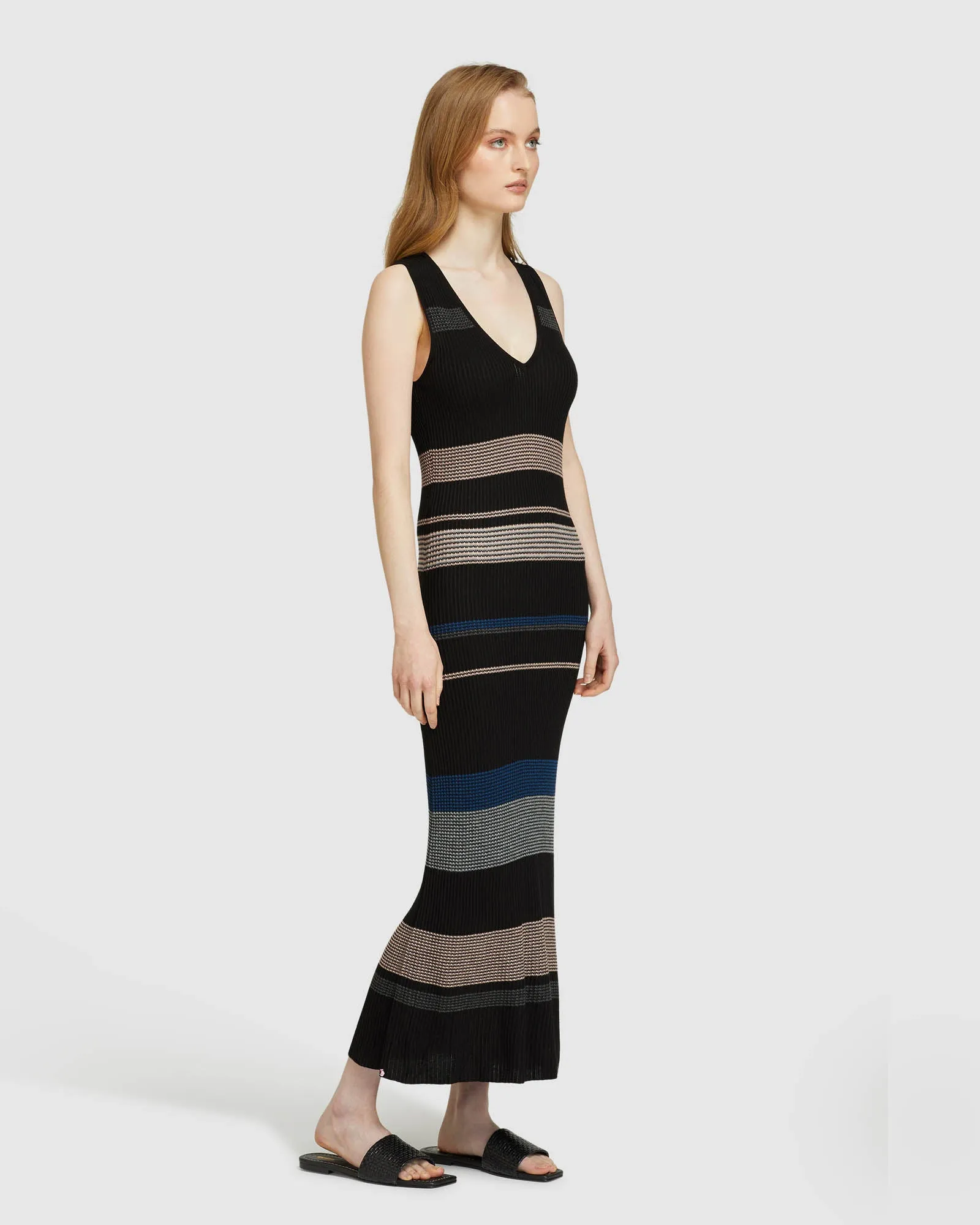 Nadia Multi Colour Stripe Knit Dress sold by Oxford Shop product image thumbnail 2
