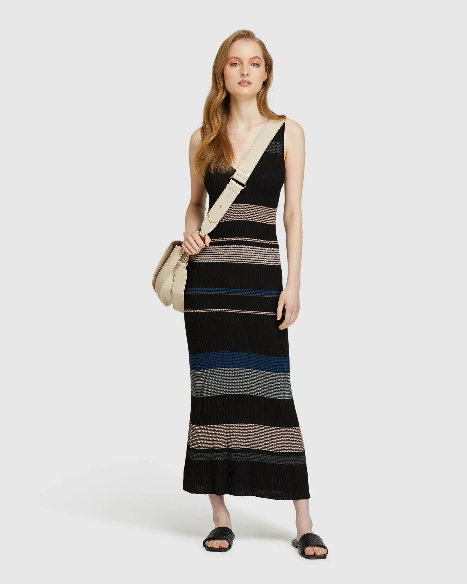 Nadia Multi Colour Stripe Knit Dress sold by Oxford Shop