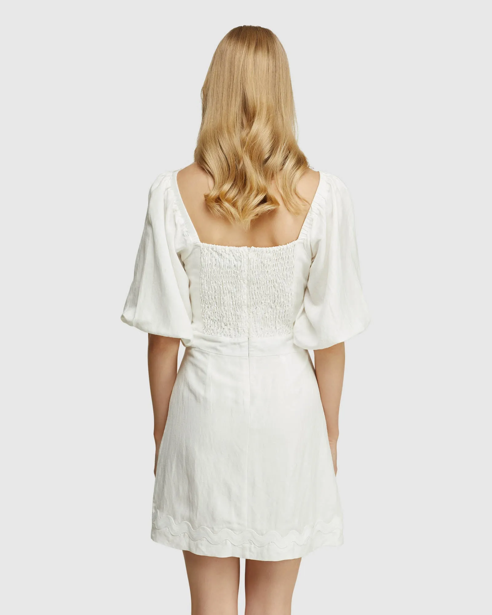 Lorena Linen Blend Dress sold by Oxford Shop product image thumbnail 3