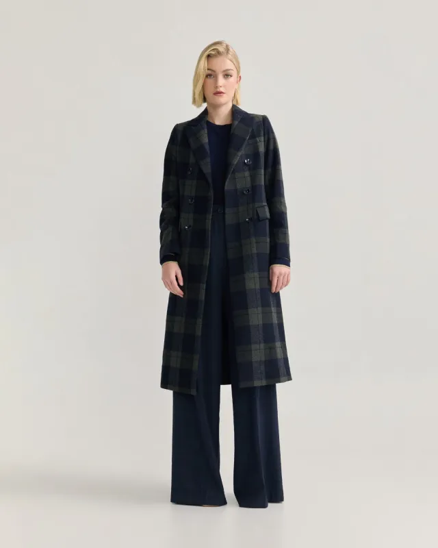 Lily Checked Wool Coat sold by Oxford Shop
