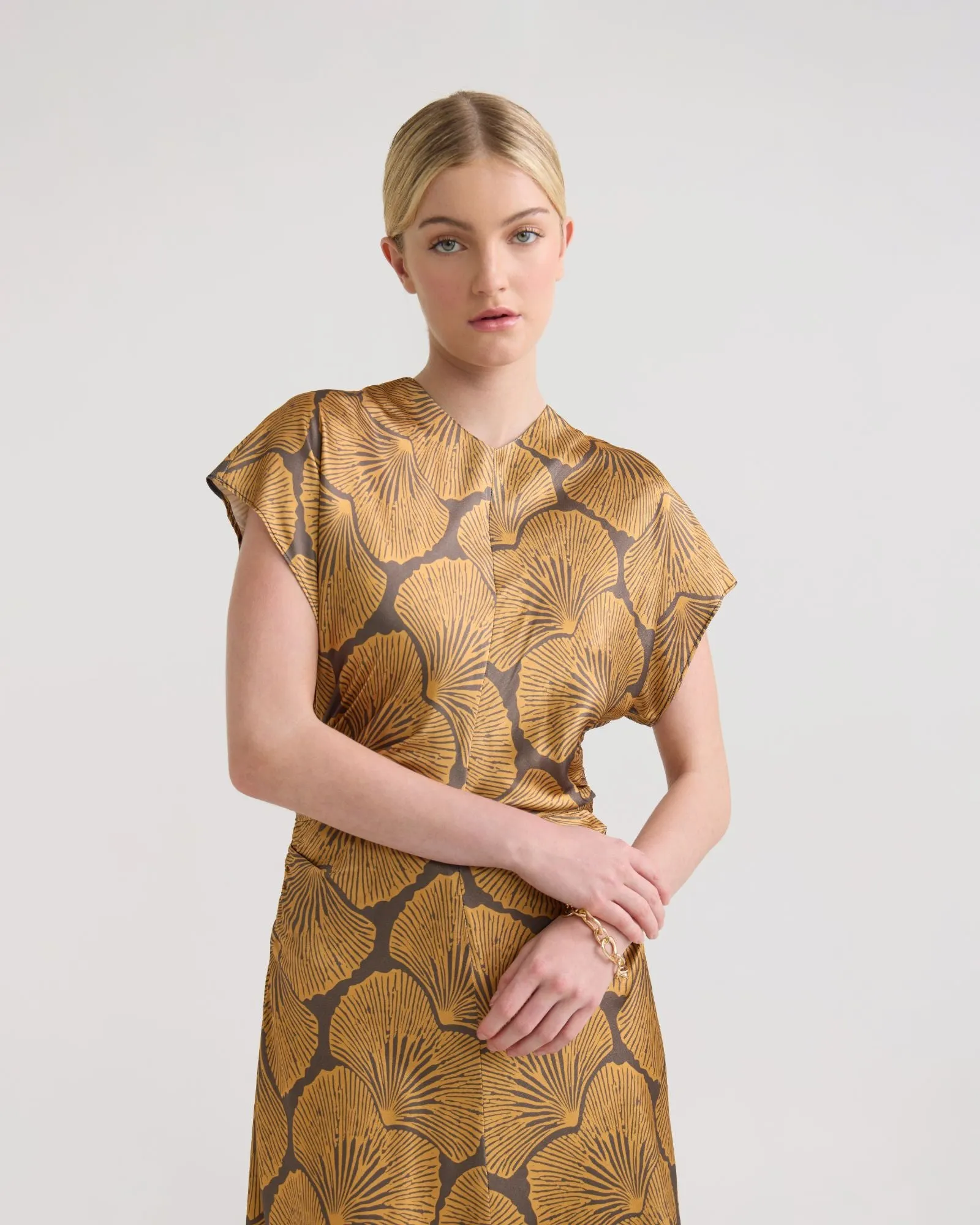 Fleur Printed Twill Dress sold by Oxford Shop product image thumbnail 4