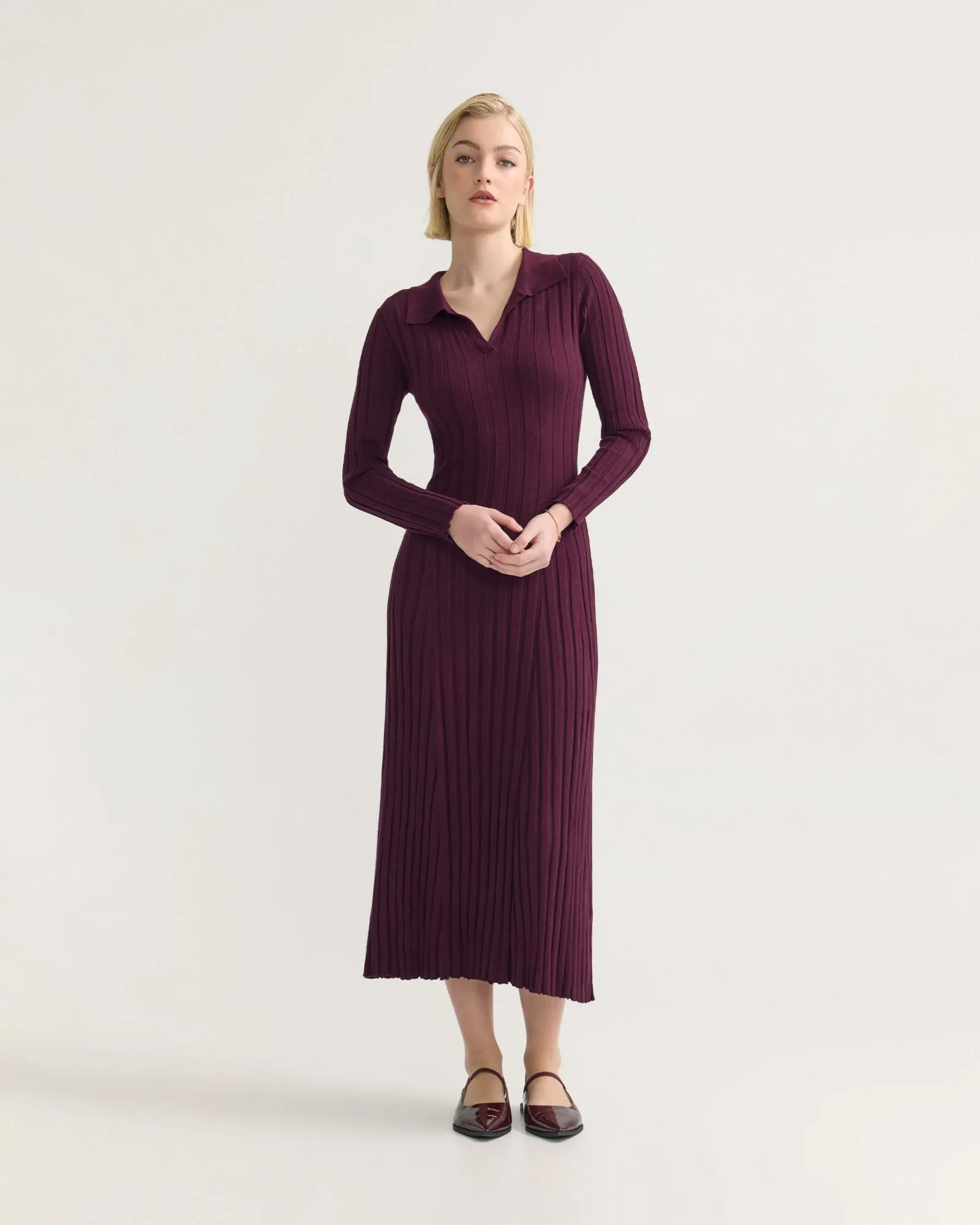 Dakota Knitted Polo Collar Dress sold by Oxford Shop product image thumbnail 5