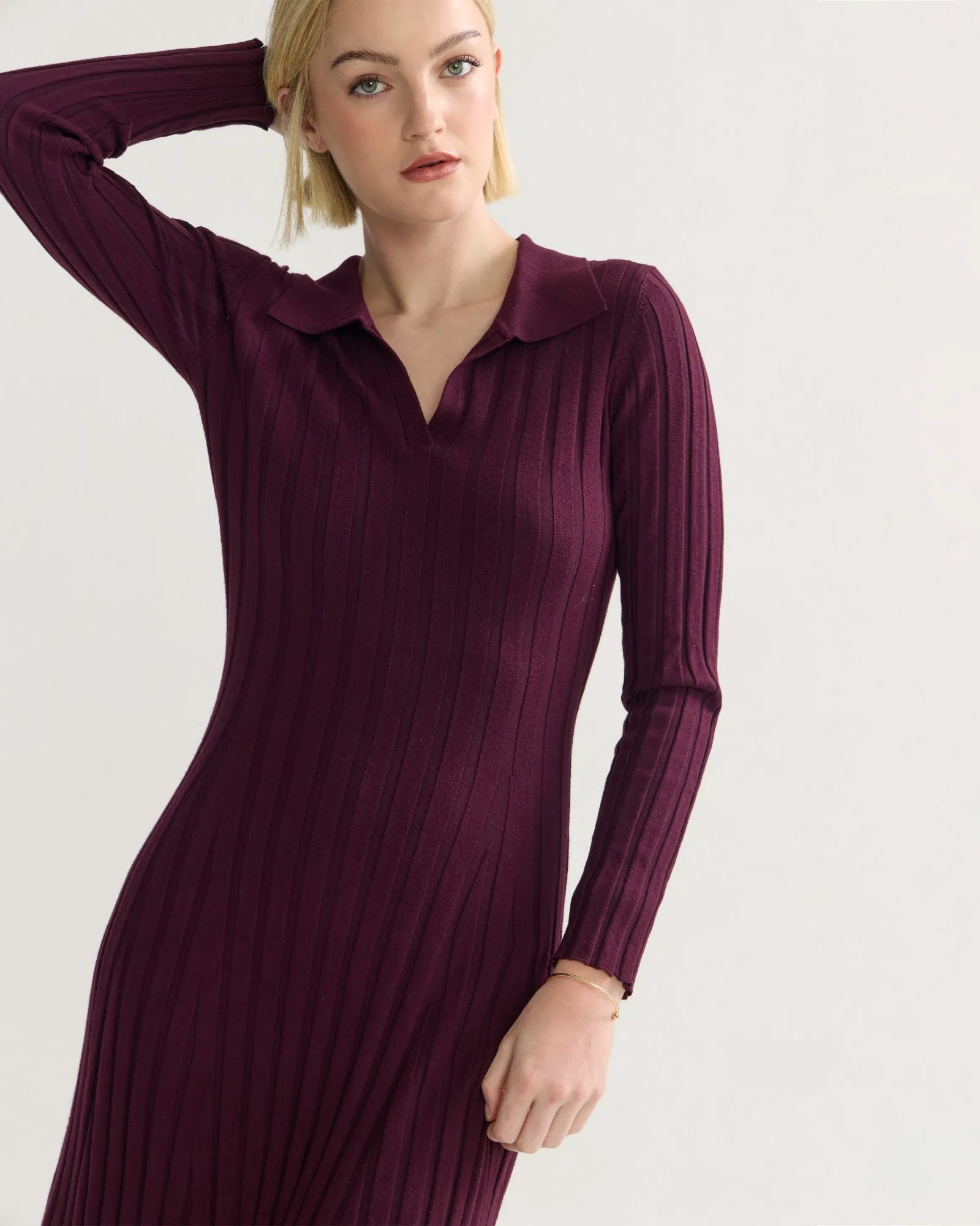 Dakota Knitted Polo Collar Dress sold by Oxford Shop product image thumbnail 4