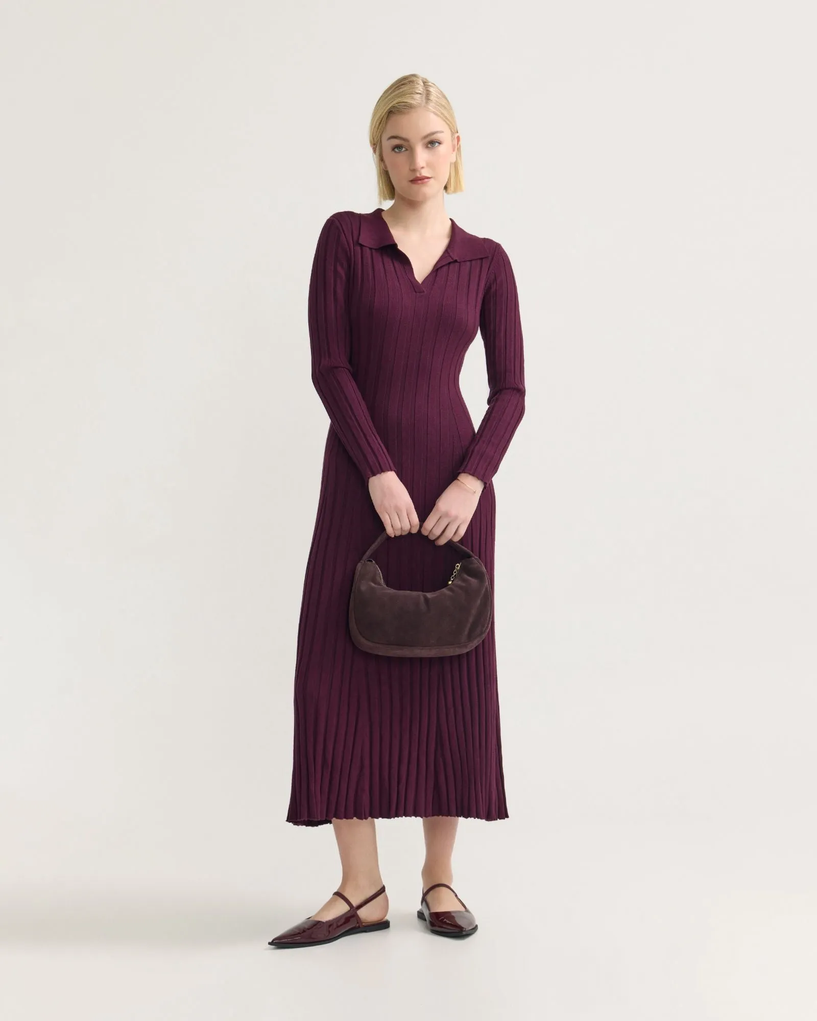 Dakota Knitted Polo Collar Dress sold by Oxford Shop