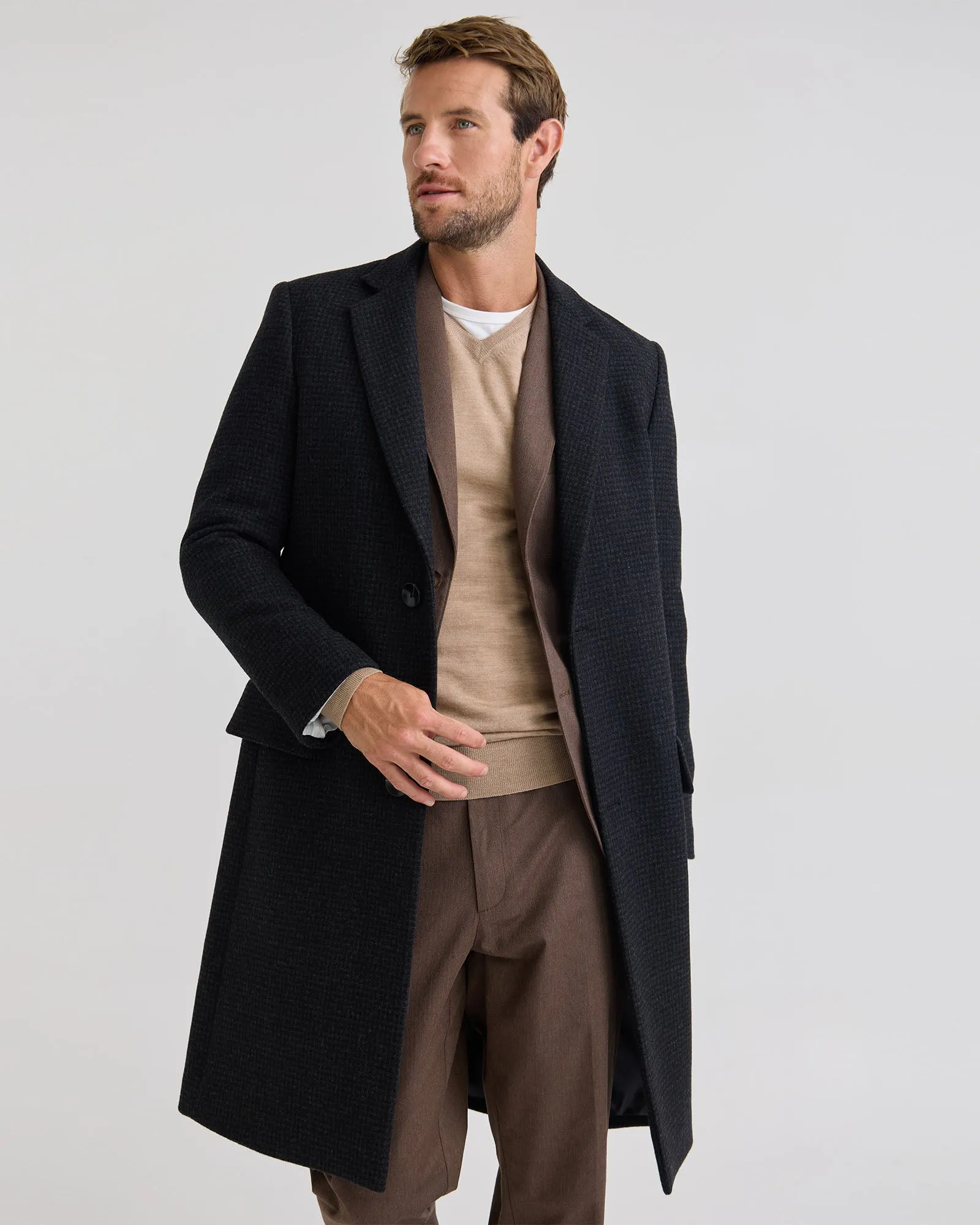 George Wool Check Coat sold by Oxford Shop