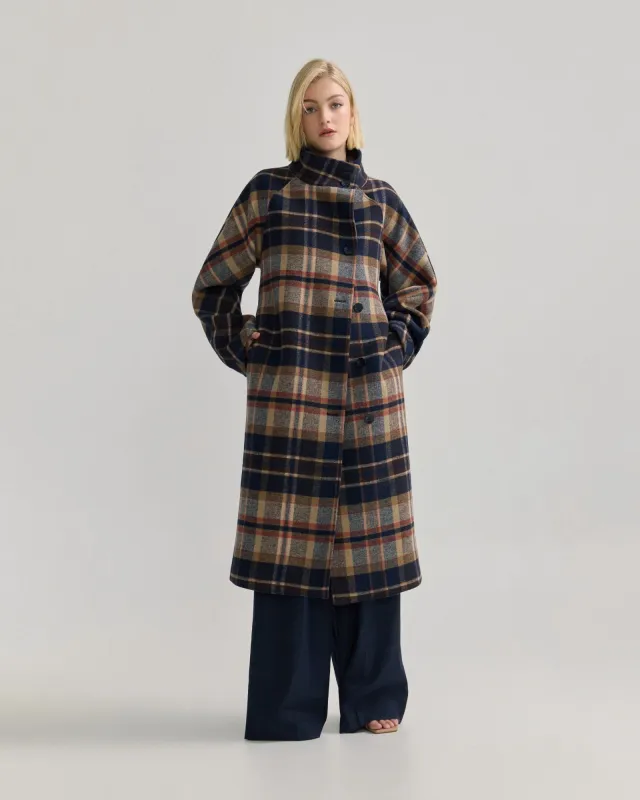 Edi Wool Checked Coat sold by Oxford Shop