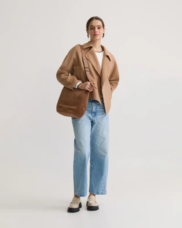 Daisy Wool Crop Trench Jacket sold by Oxford Shop