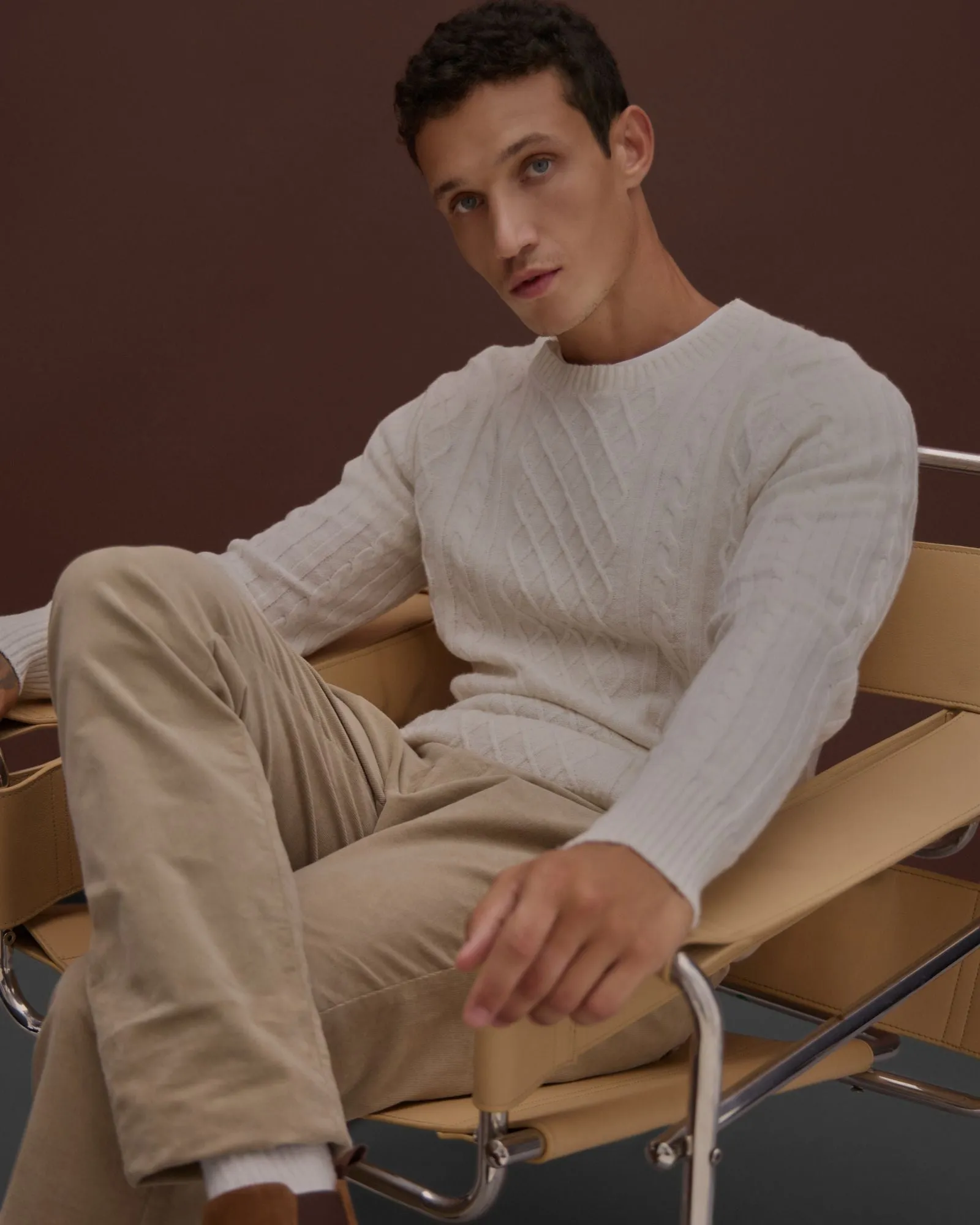 Bruno Wool Cable Knit sold by Oxford Shop