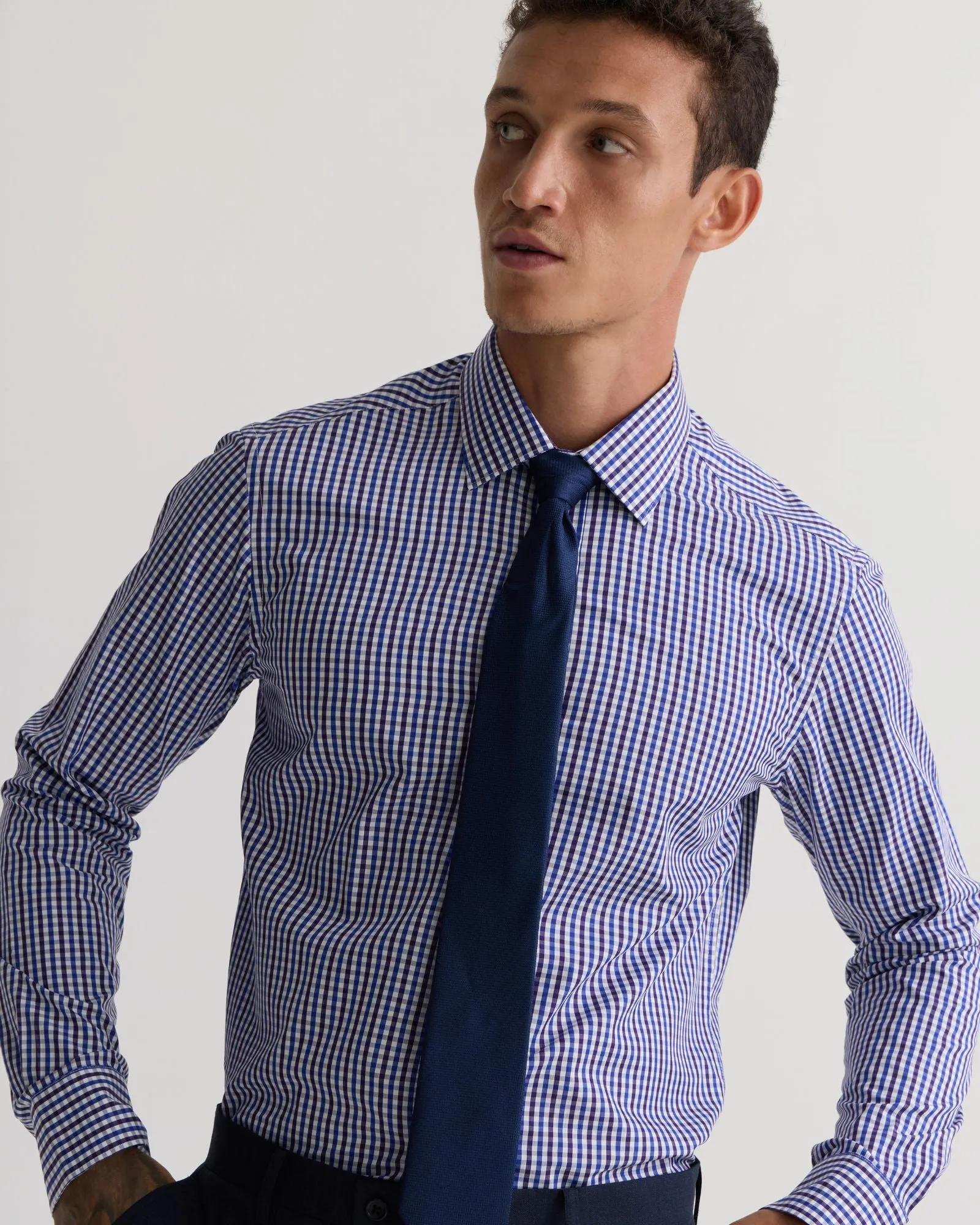 Beckton Slim Fit Checked Shirt sold by Oxford Shop product image thumbnail 3
