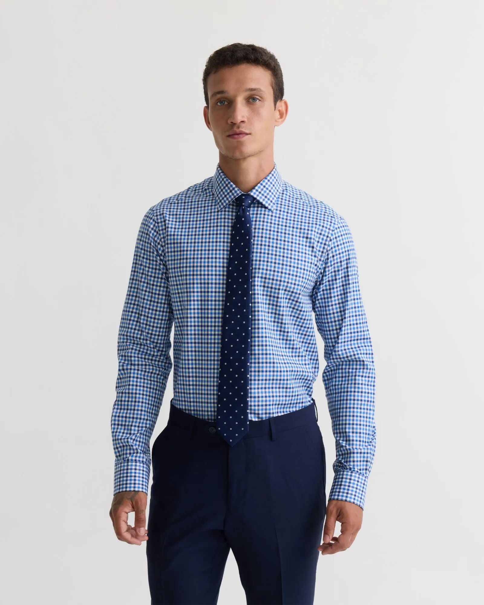 Beckton Slim Fit Checked Shirt sold by Oxford Shop product image thumbnail 4