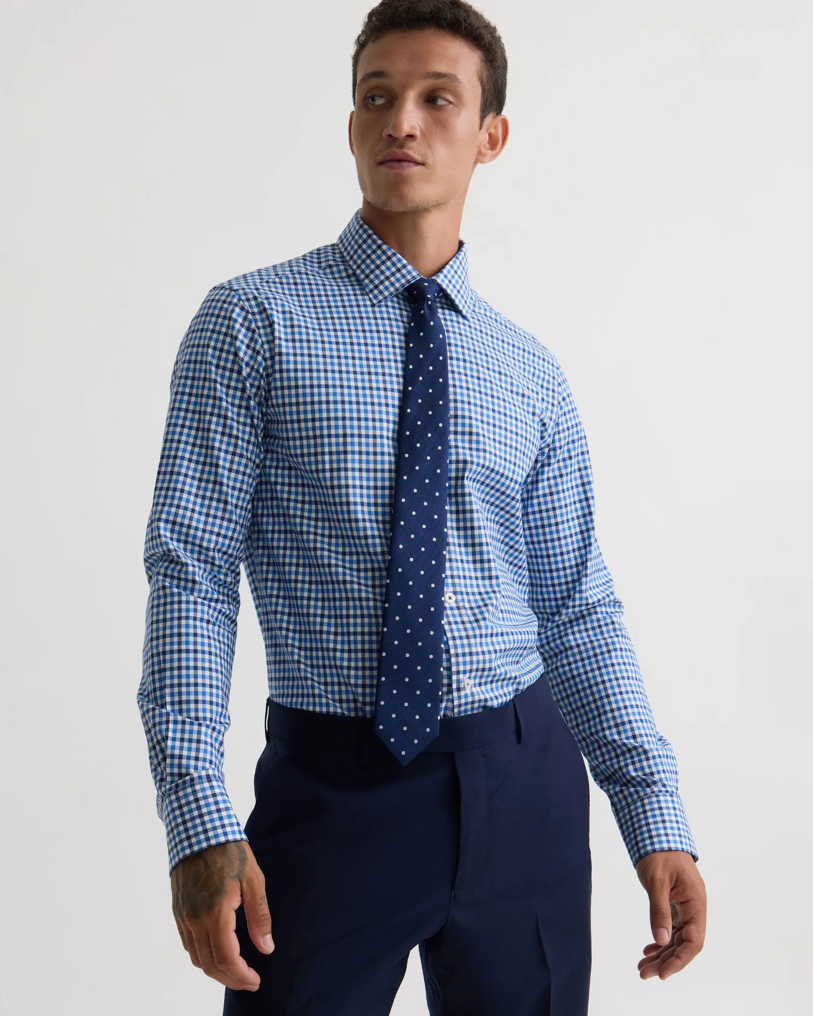 Beckton Slim Fit Checked Shirt sold by Oxford Shop product image thumbnail 3