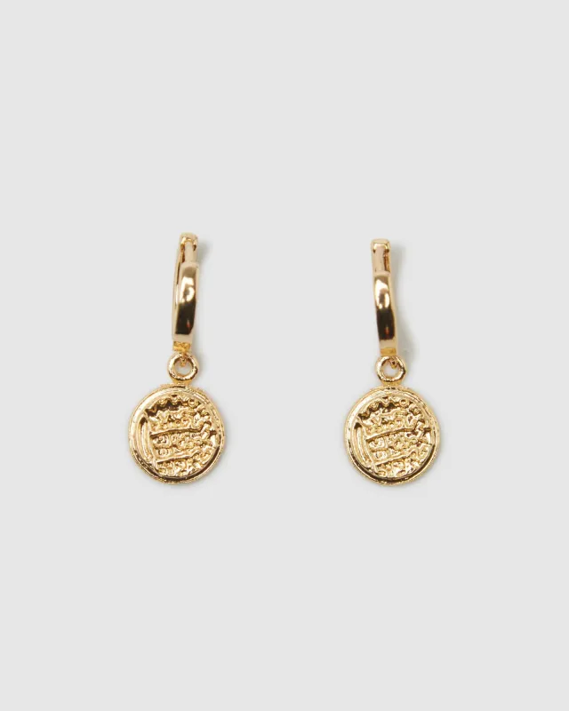 Elena Coin Drop Earring sold by Oxford Shop