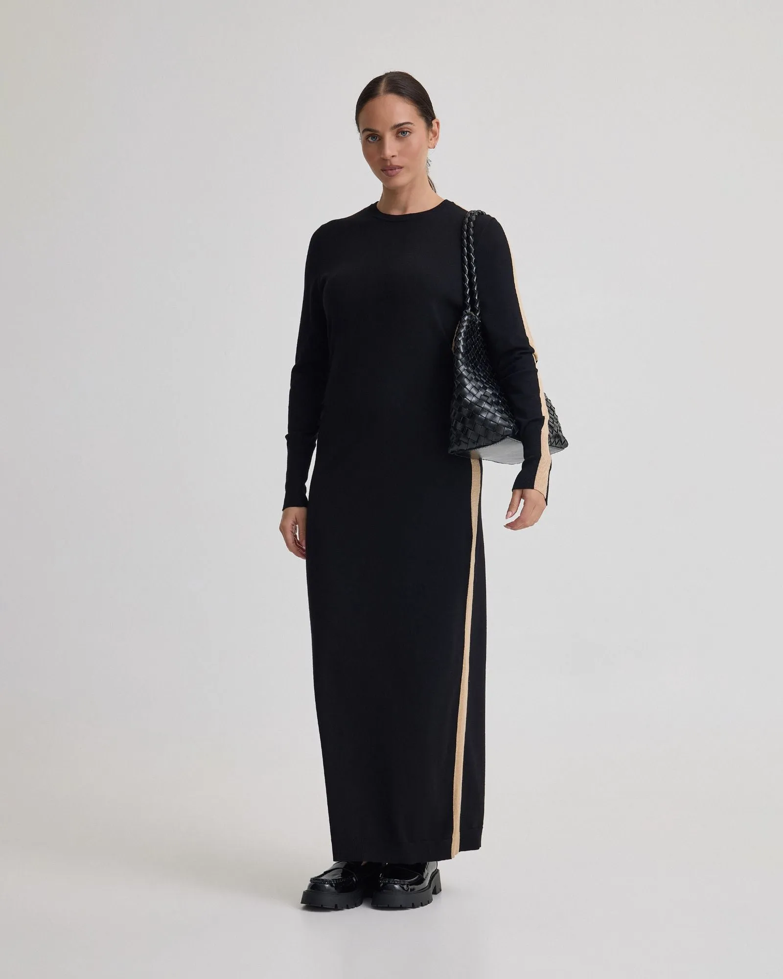 Pipper Knit Contrast Panel Dress sold by Oxford Shop