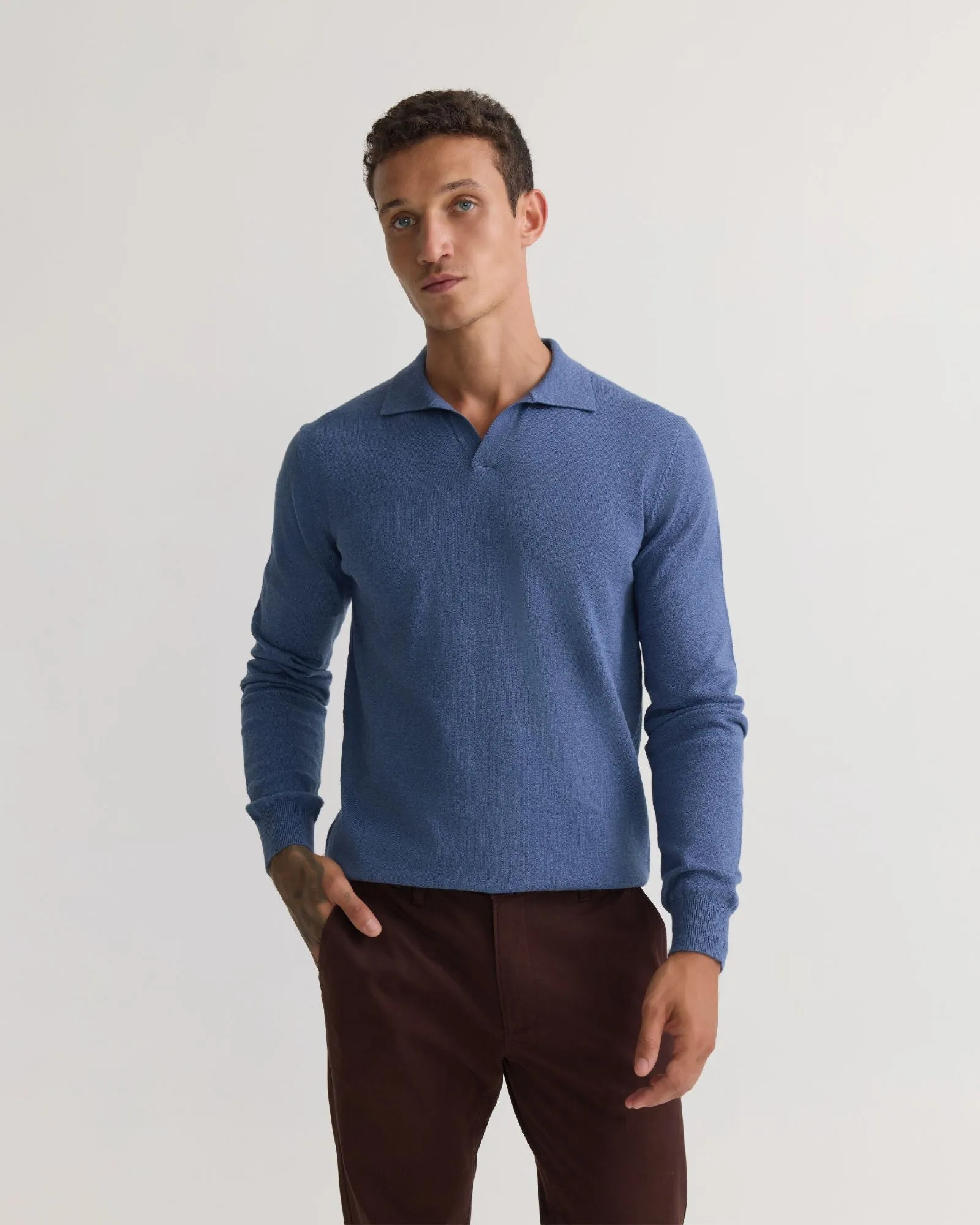 Dominic Open Polo Collar Knit sold by Oxford Shop product image thumbnail 5