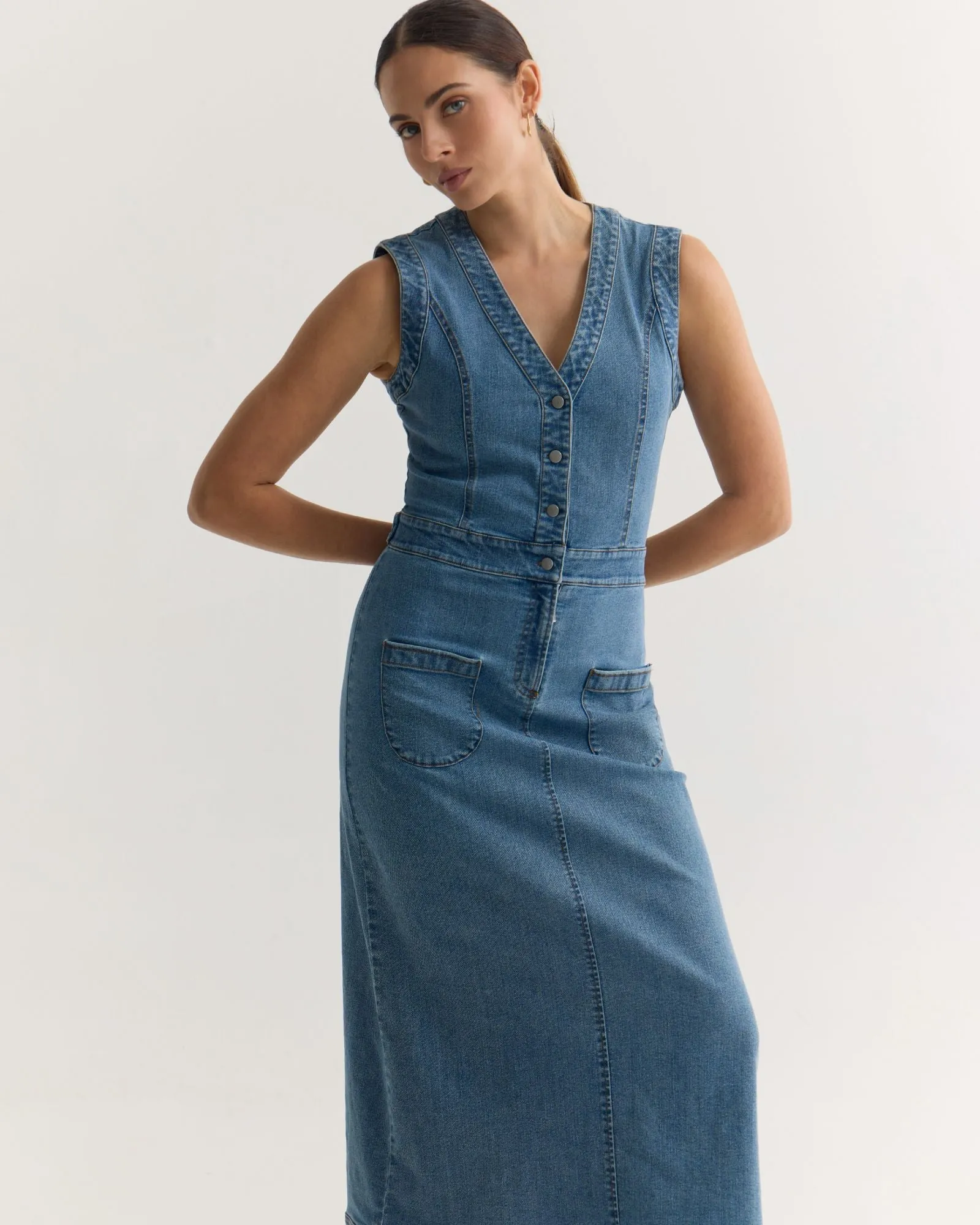 Ayana Denim Dress sold by Oxford Shop product image thumbnail 4
