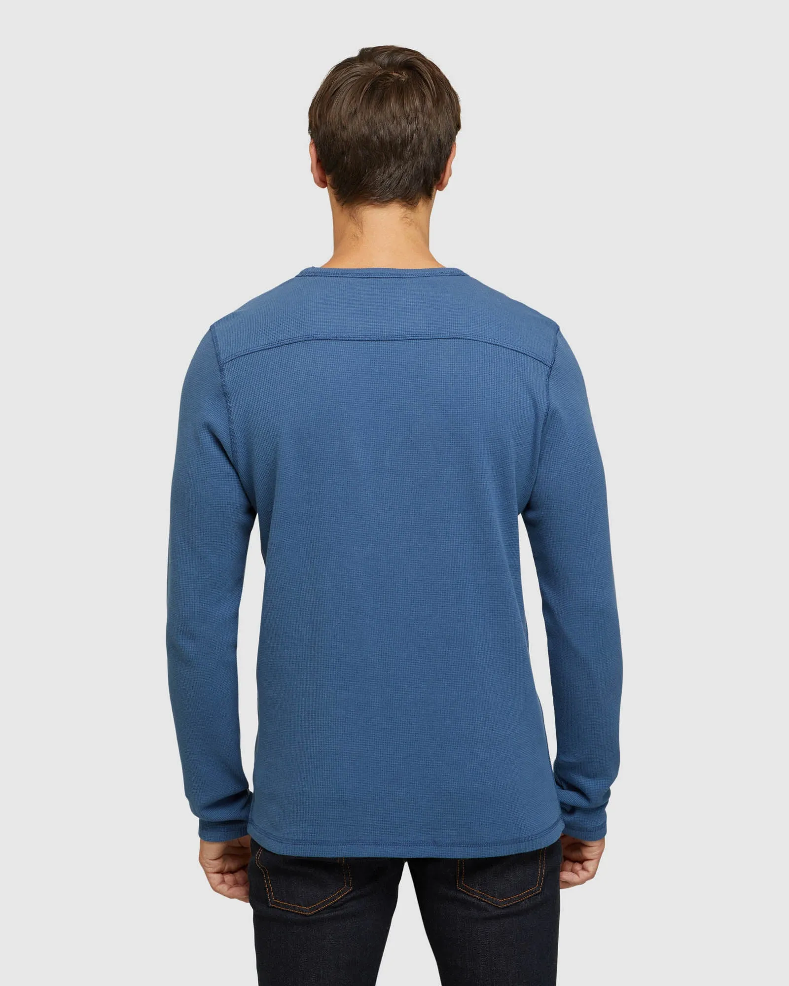 Albert Waffle Crew Neck Long Sleeve sold by Oxford Shop product image thumbnail 3