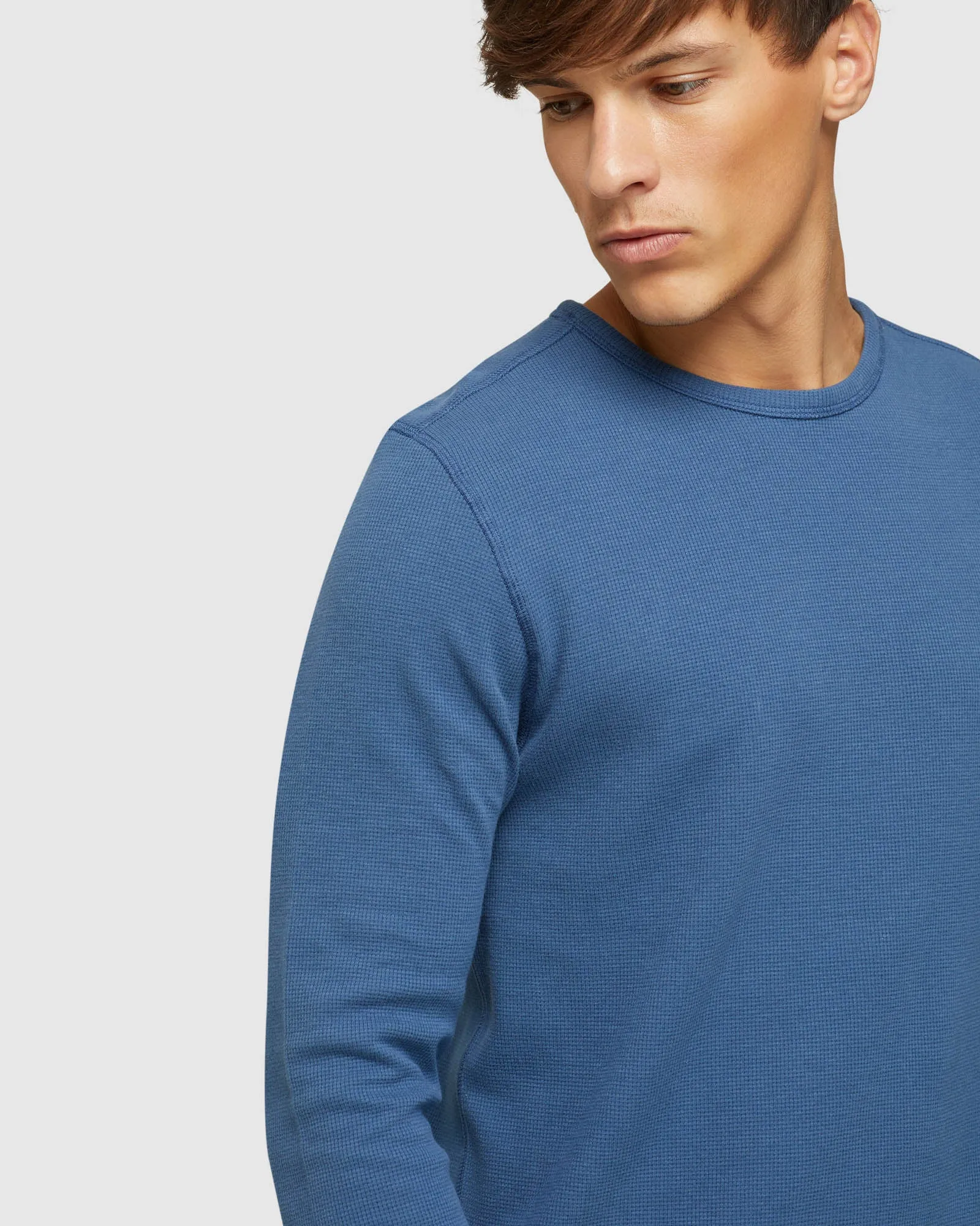 Albert Waffle Crew Neck Long Sleeve sold by Oxford Shop product image thumbnail 4