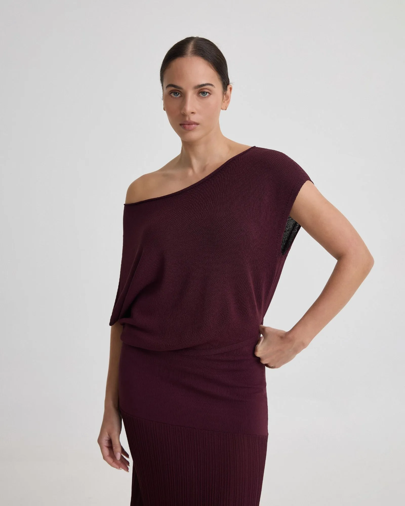 Jaya Knitted Drape Top sold by Oxford Shop product image thumbnail 5