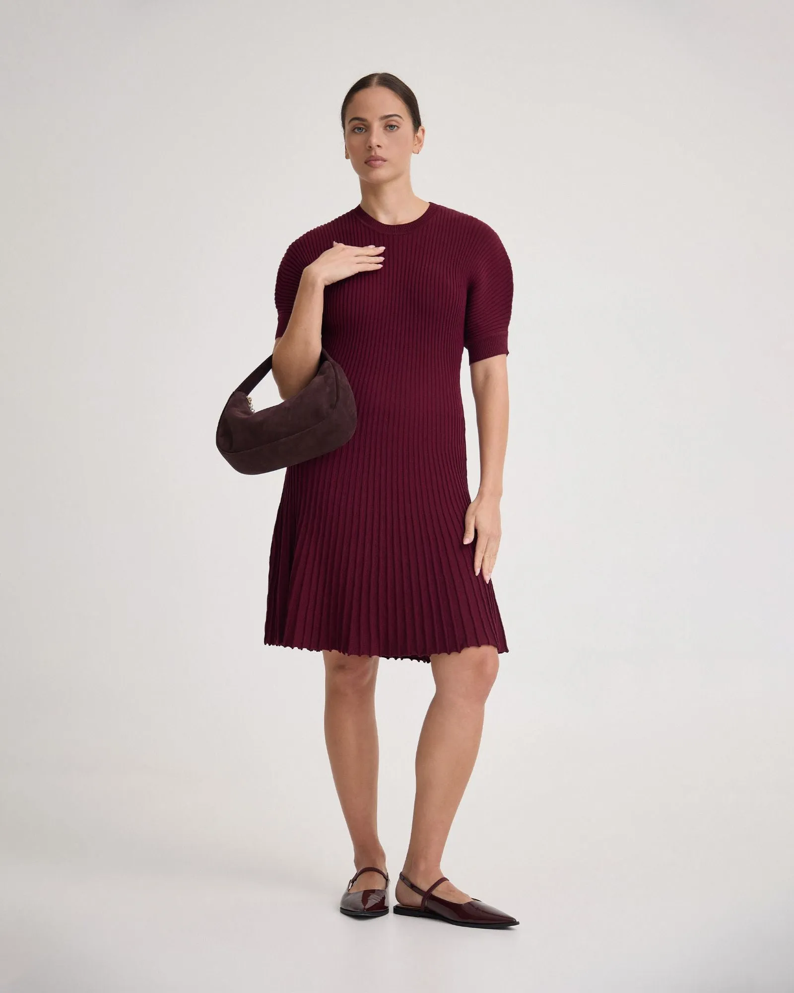 Florence Knitted Pleat Dress sold by Oxford Shop