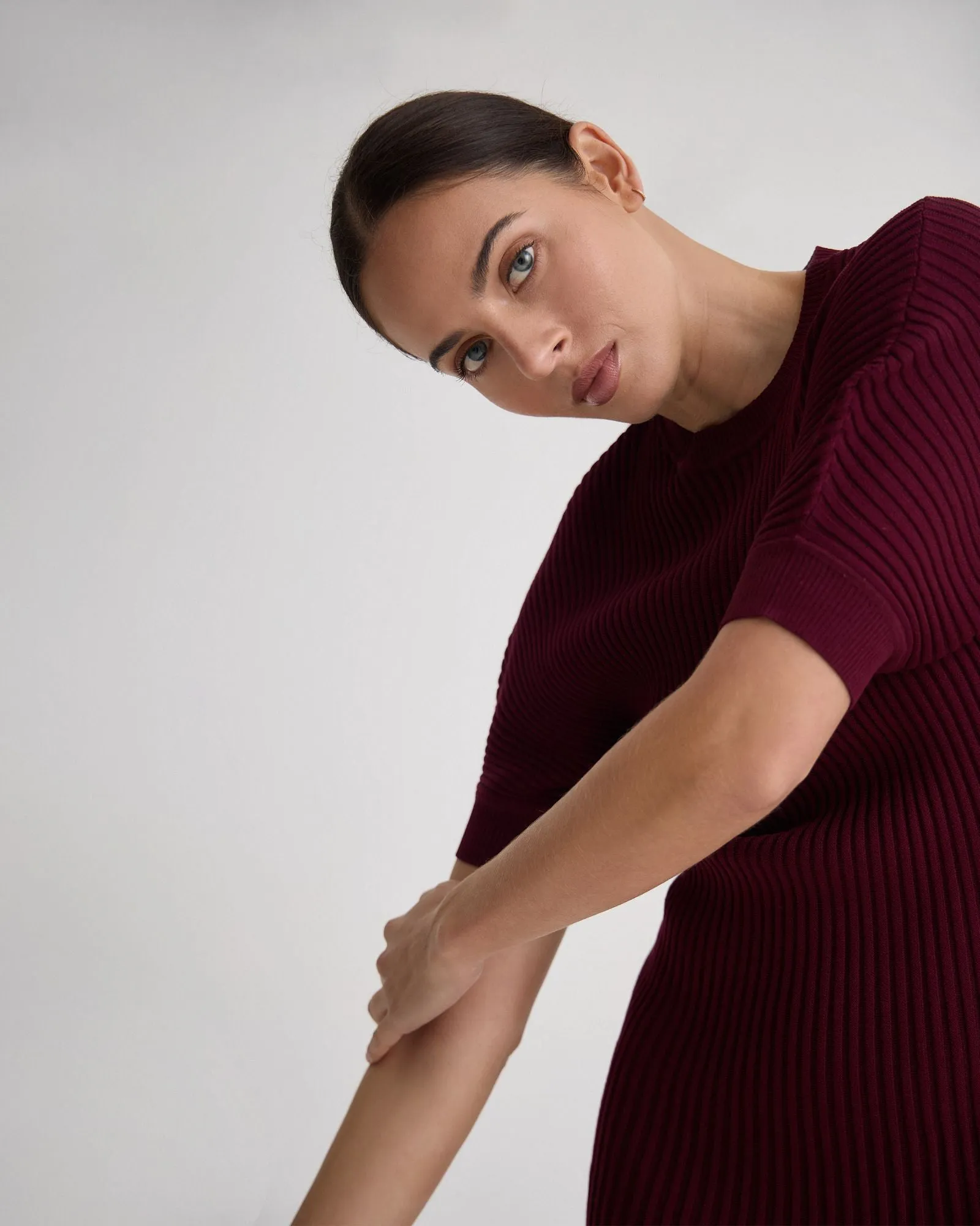 Florence Knitted Pleat Dress sold by Oxford Shop product image thumbnail 4