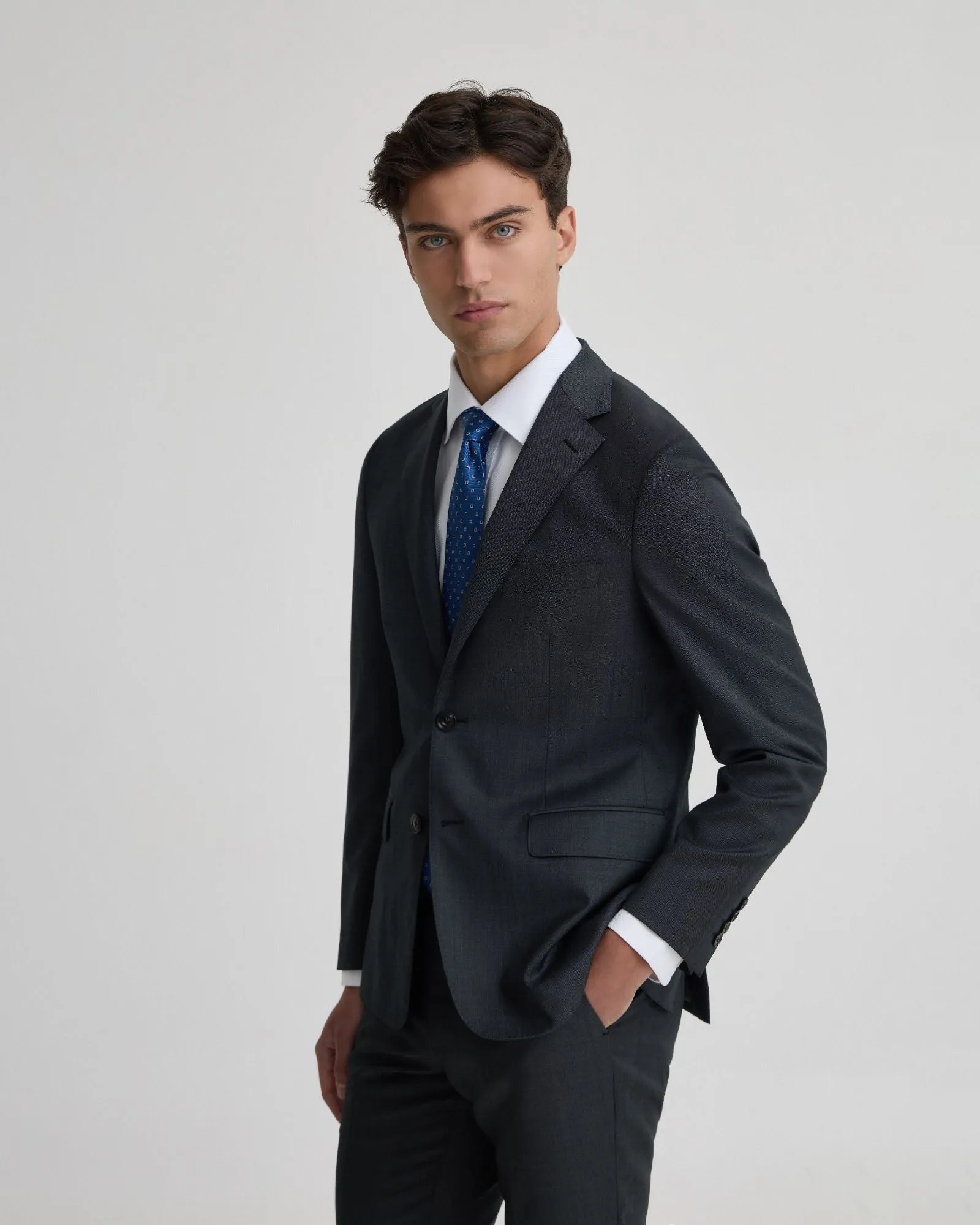 Byron 1/2 Canvas Wool Suit Jacket sold by Oxford Shop product image thumbnail 2