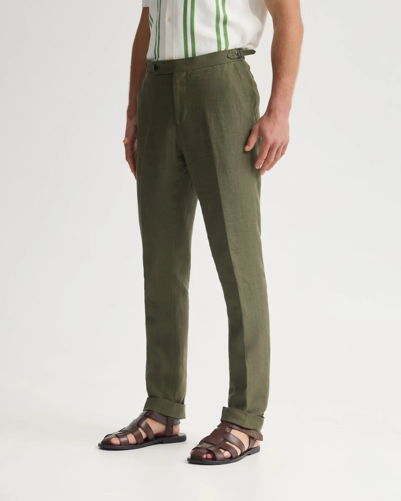 Byron Herringbone Pant Side Tab sold by Oxford Shop product image thumbnail 2
